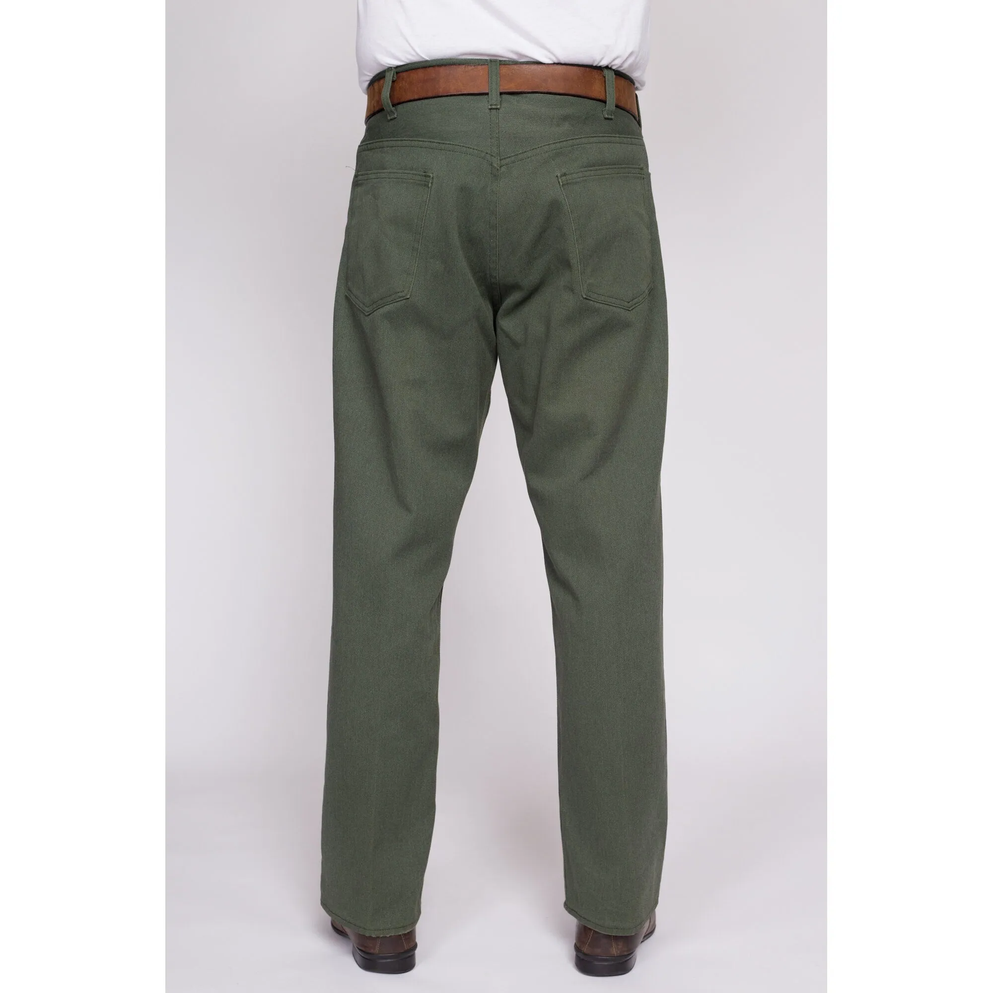 34x29 70s Sage Green Trousers