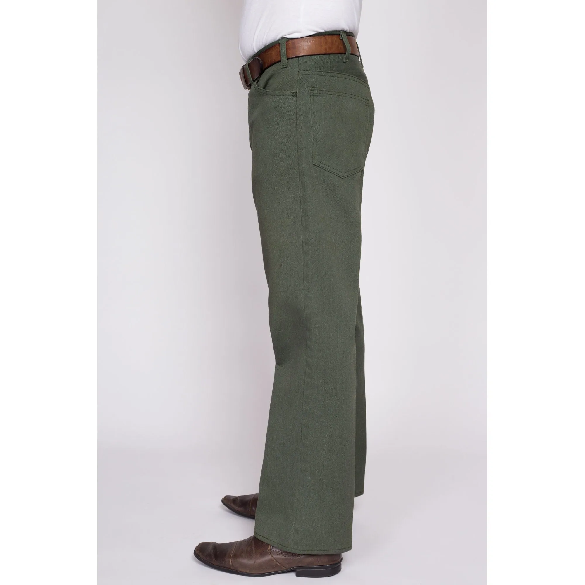 34x29 70s Sage Green Trousers