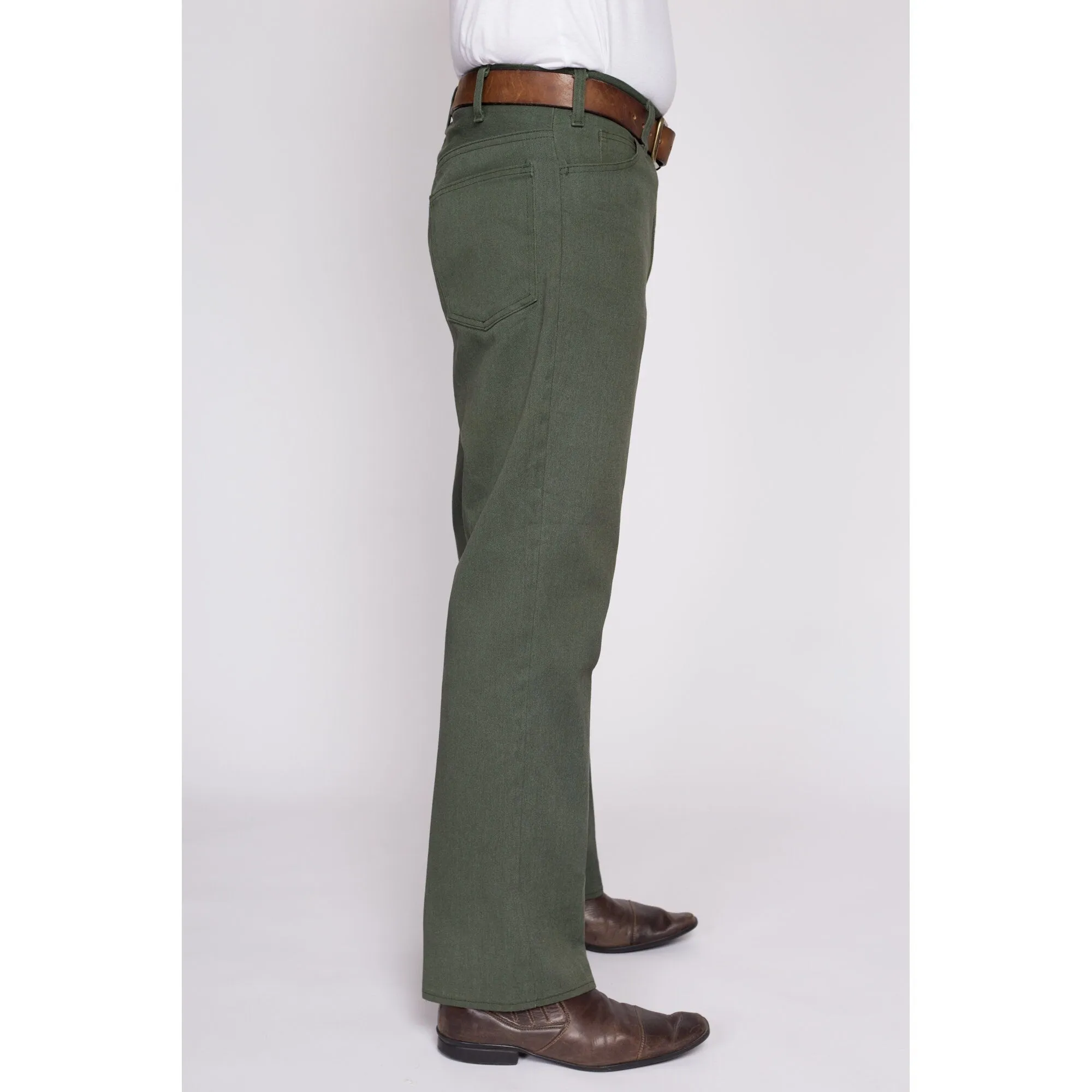 34x29 70s Sage Green Trousers