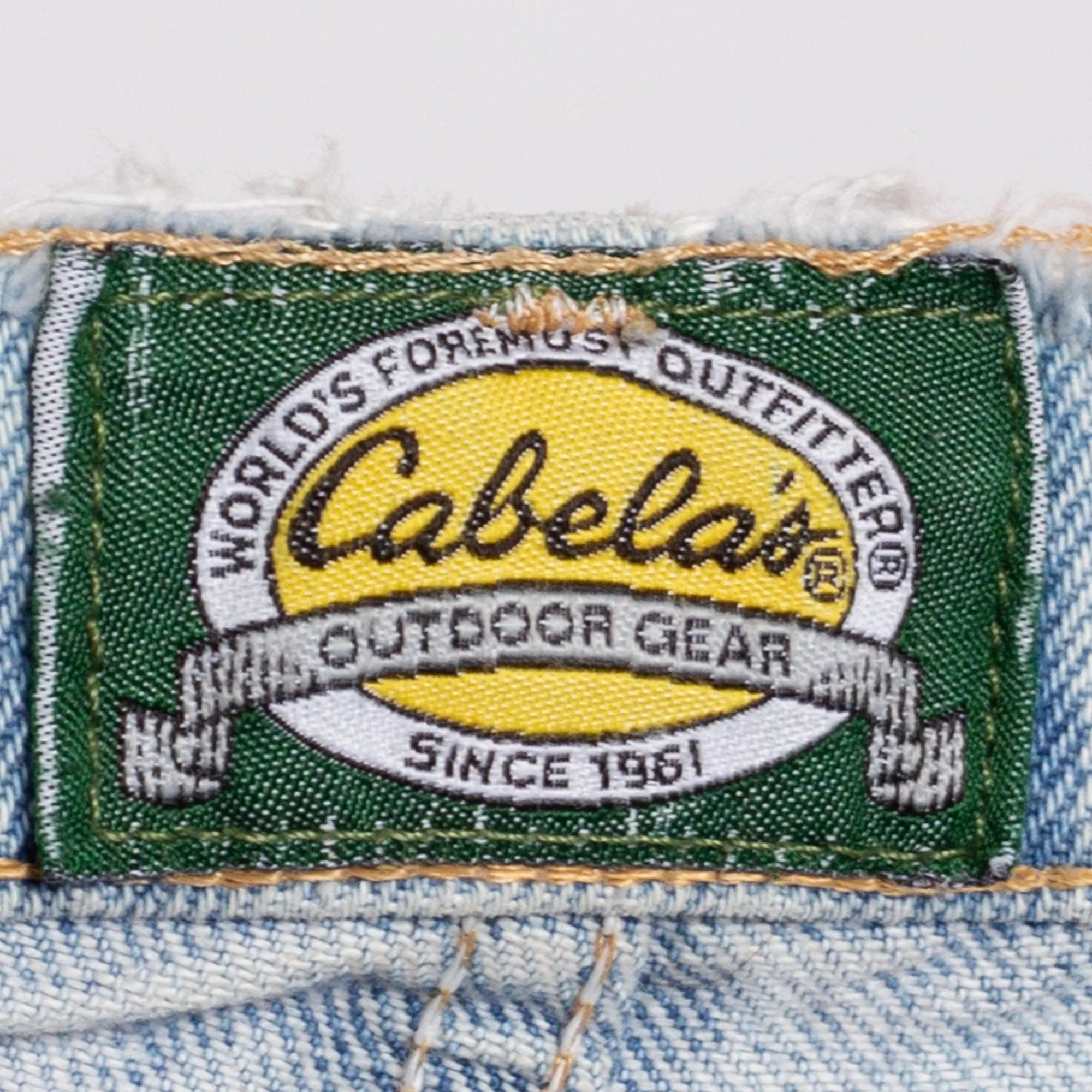 90s Cabela's Distressed Light Wash Jeans - 36x32