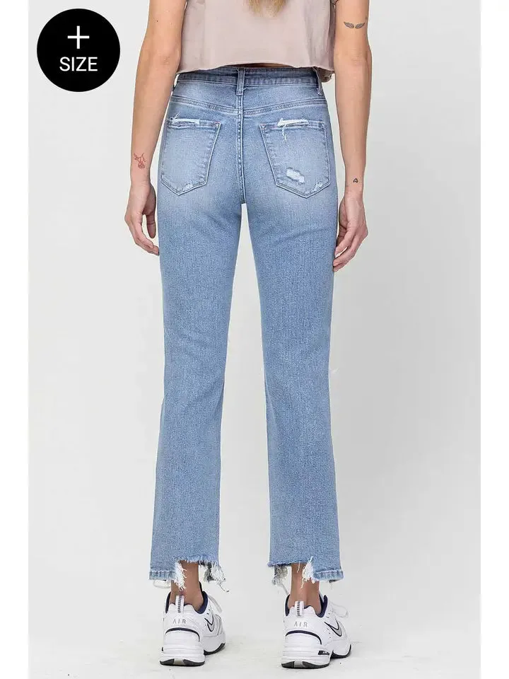 90's Super High Rise Distressed Dad Jeans