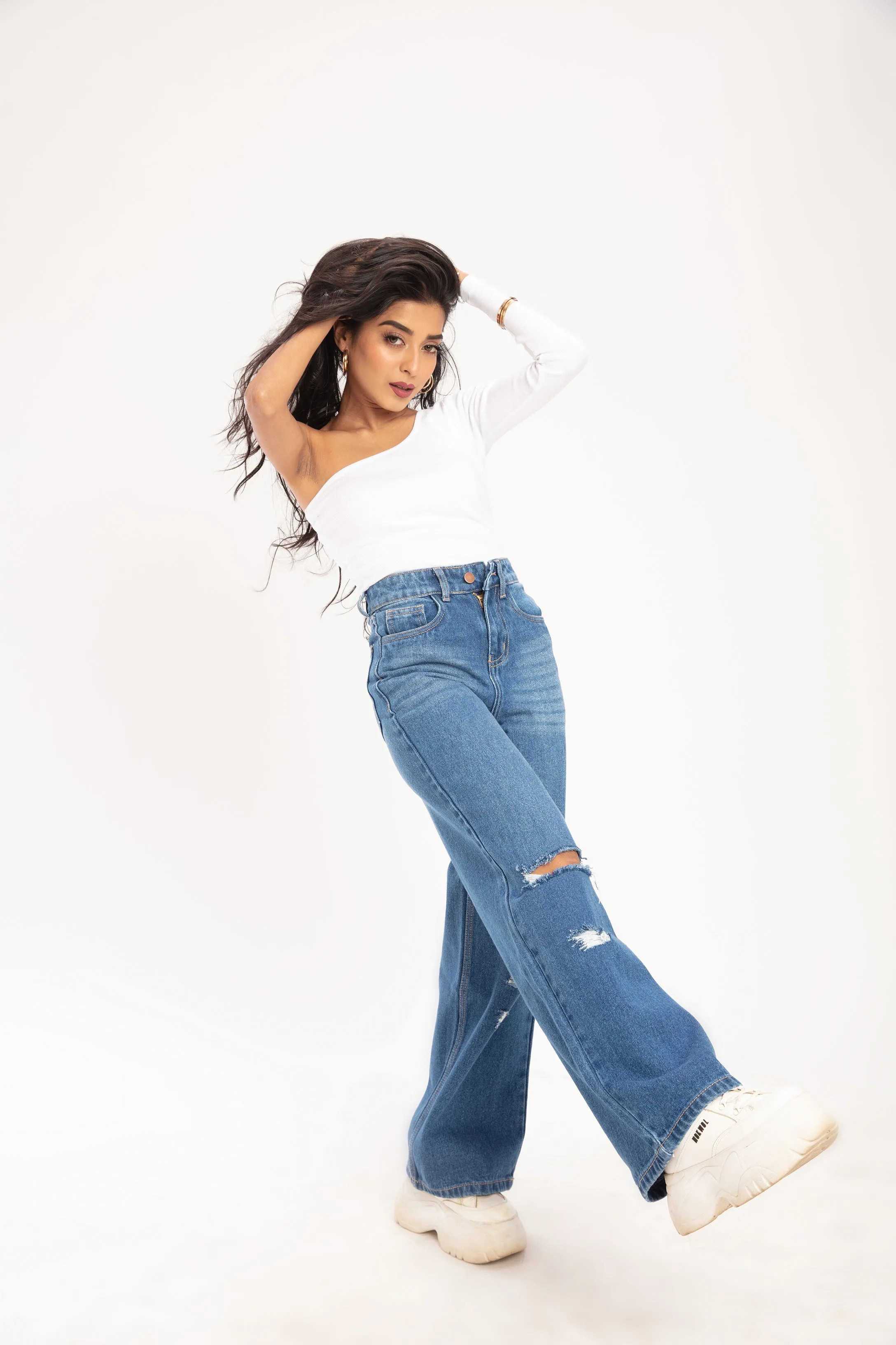 Aesthetic High Waisted Wide Fit Baggy Jeans