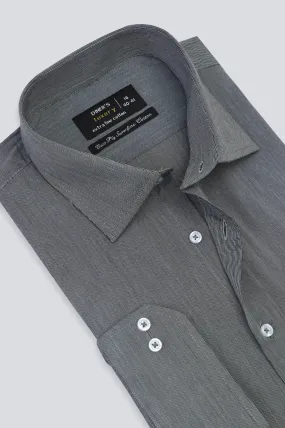 Black Twill Textured Formal Shirt