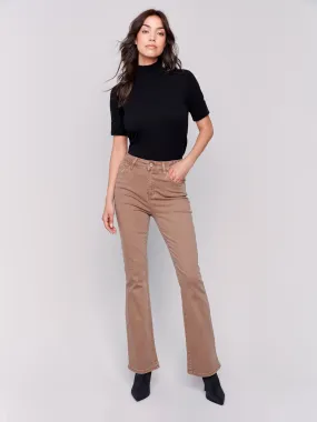 Bootcut Twill Pants - Truffle