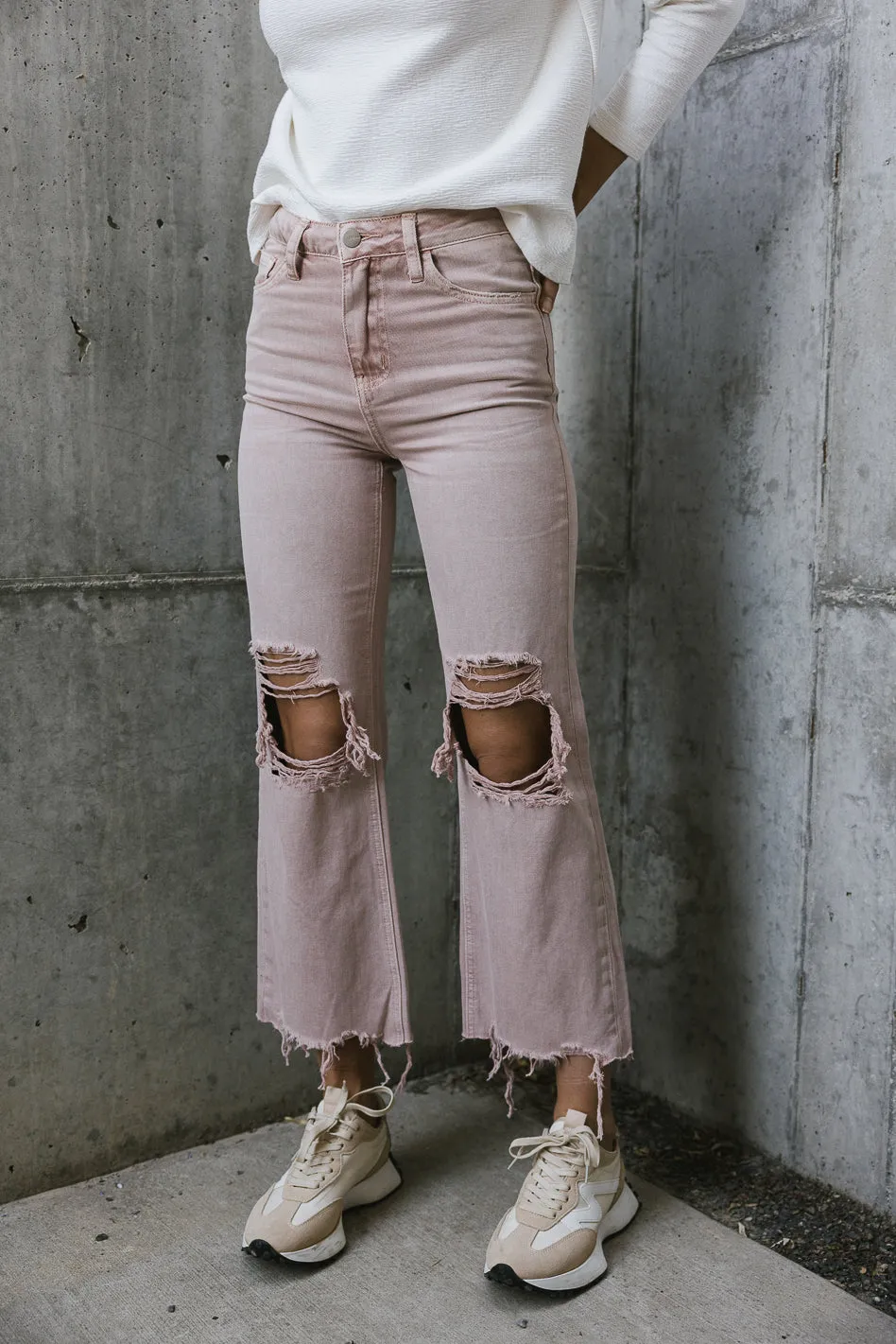 Charlie Distressed Jeans in Rose - FINAL SALE