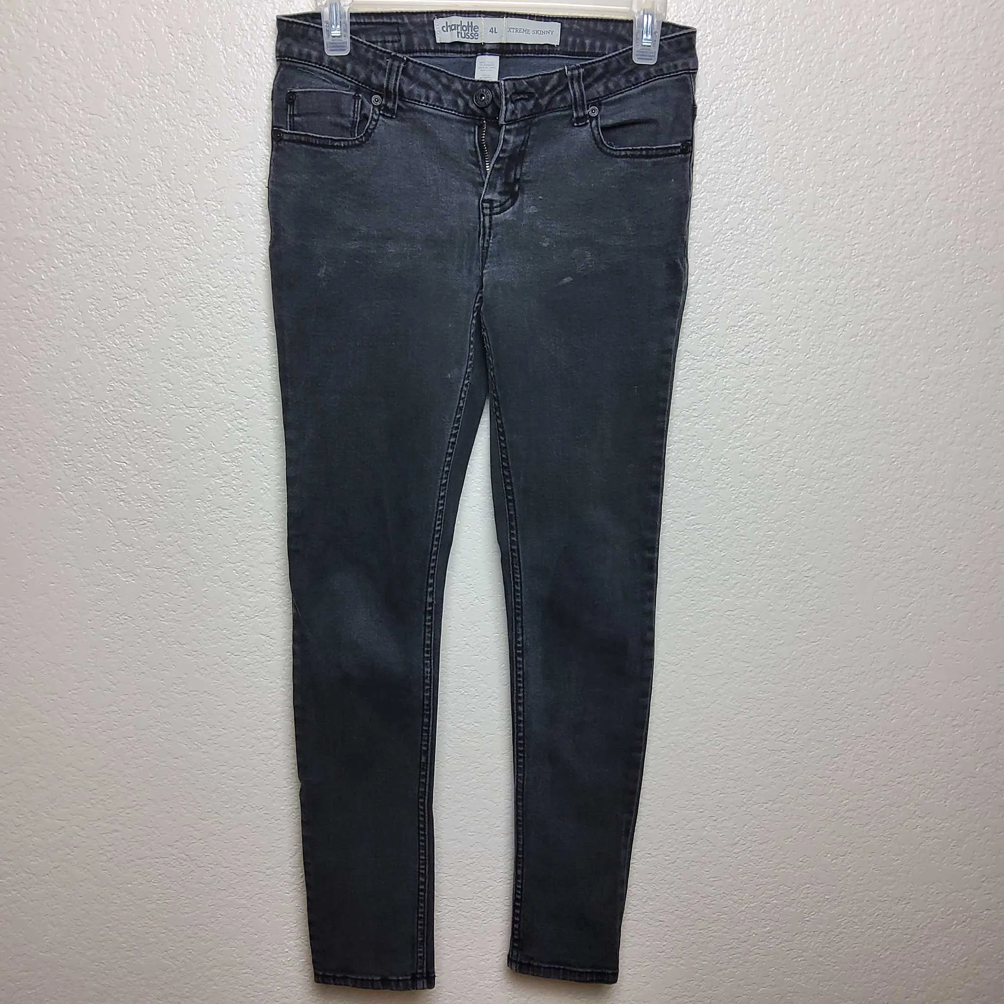 Charlotte Russe Black Xtreme Skinny Jeans, Women's Size 4L