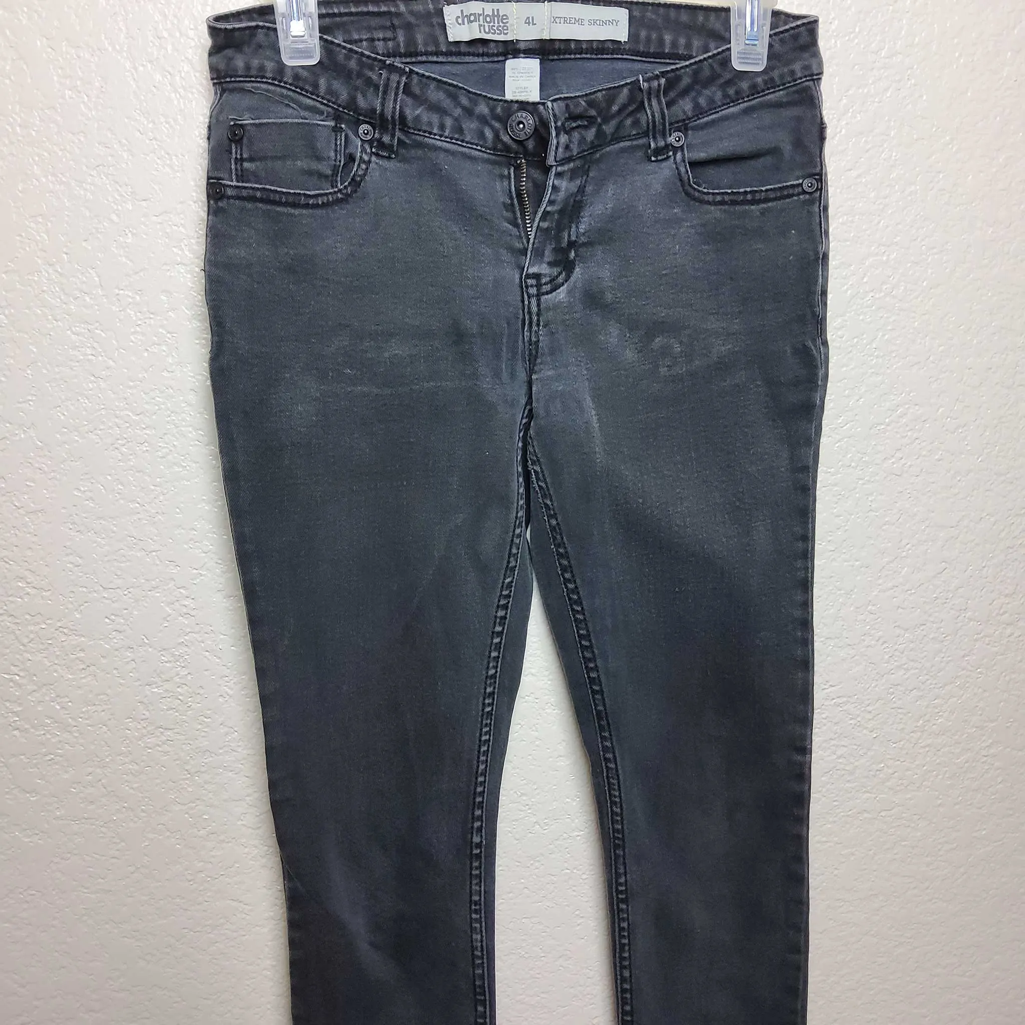 Charlotte Russe Black Xtreme Skinny Jeans, Women's Size 4L