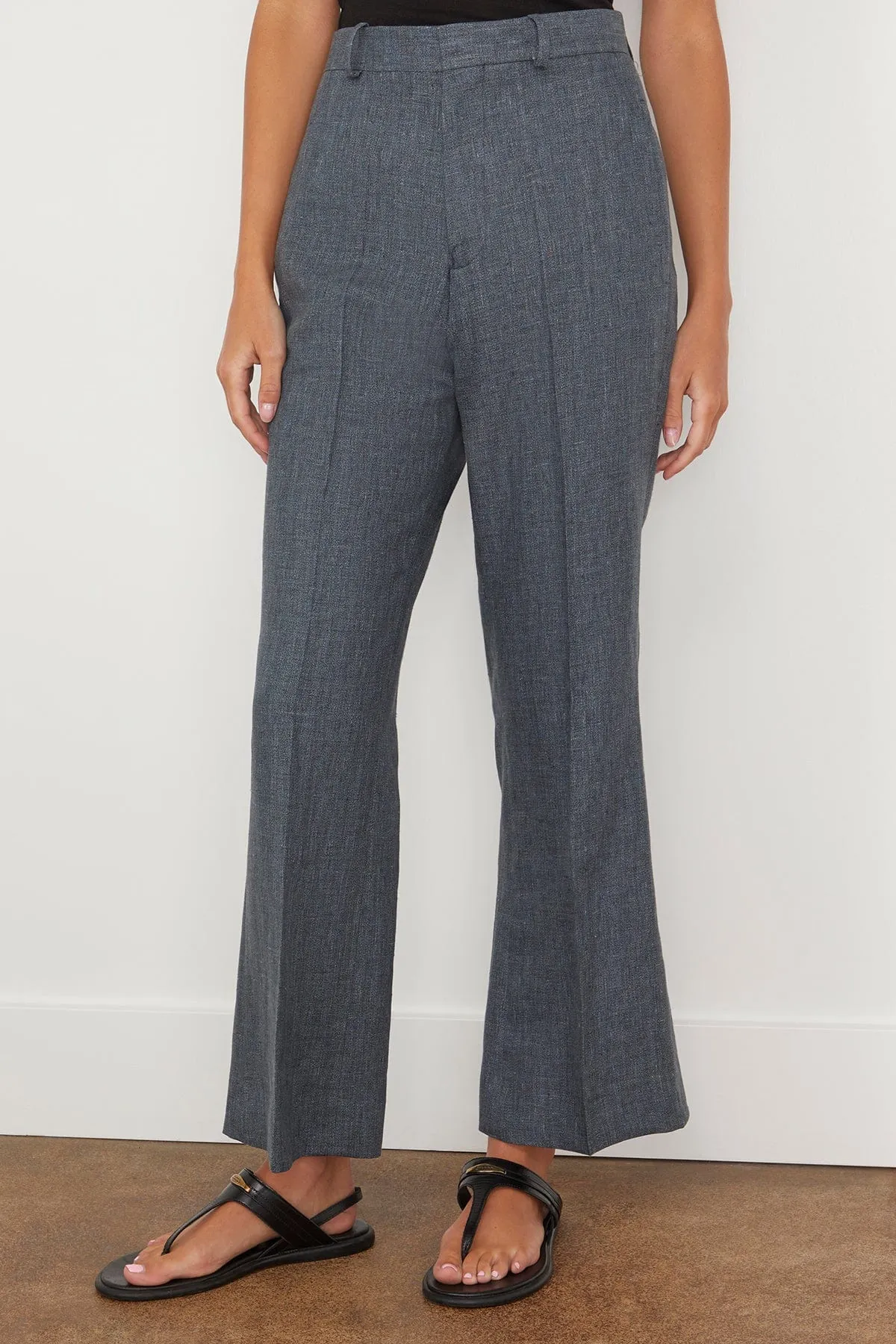 Credo Cropped Bootcut Woven Trouser in Thunder