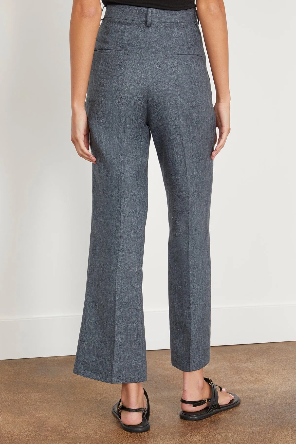 Credo Cropped Bootcut Woven Trouser in Thunder