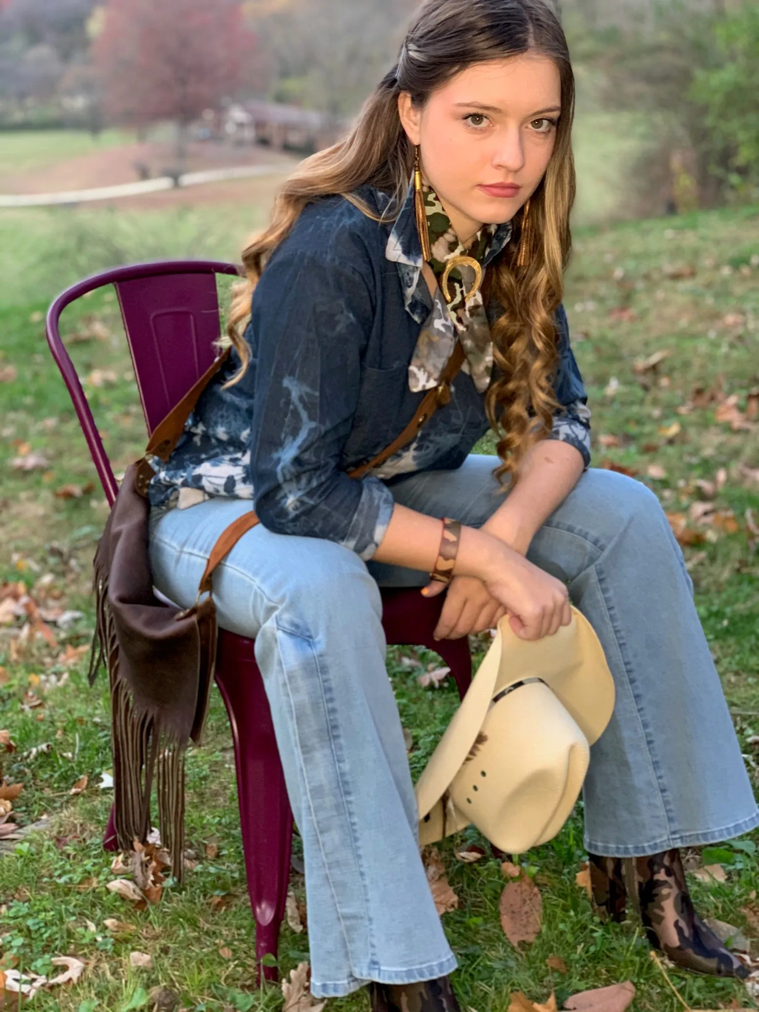 Distressed Denim Shirtdress