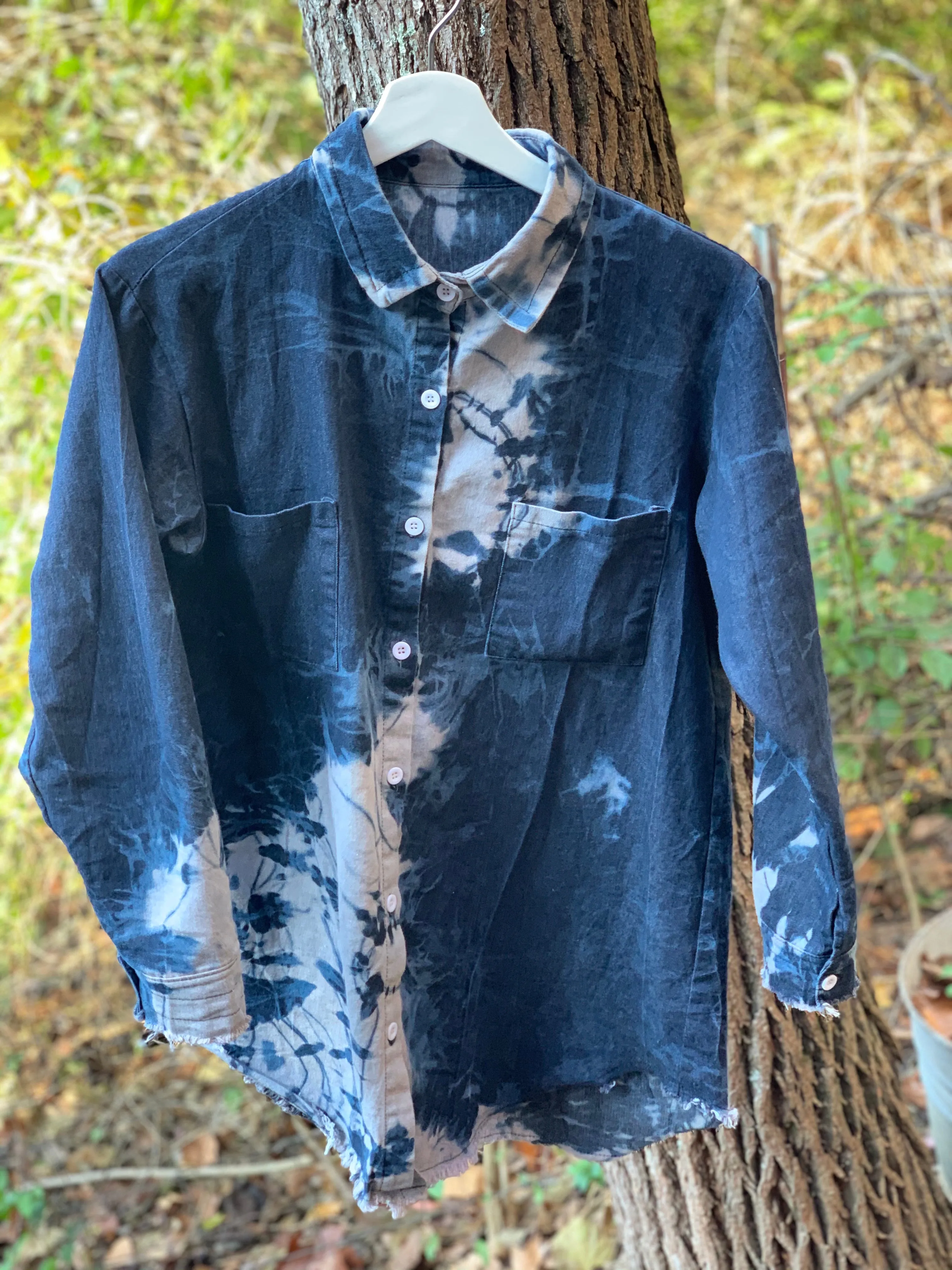 Distressed Denim Shirtdress