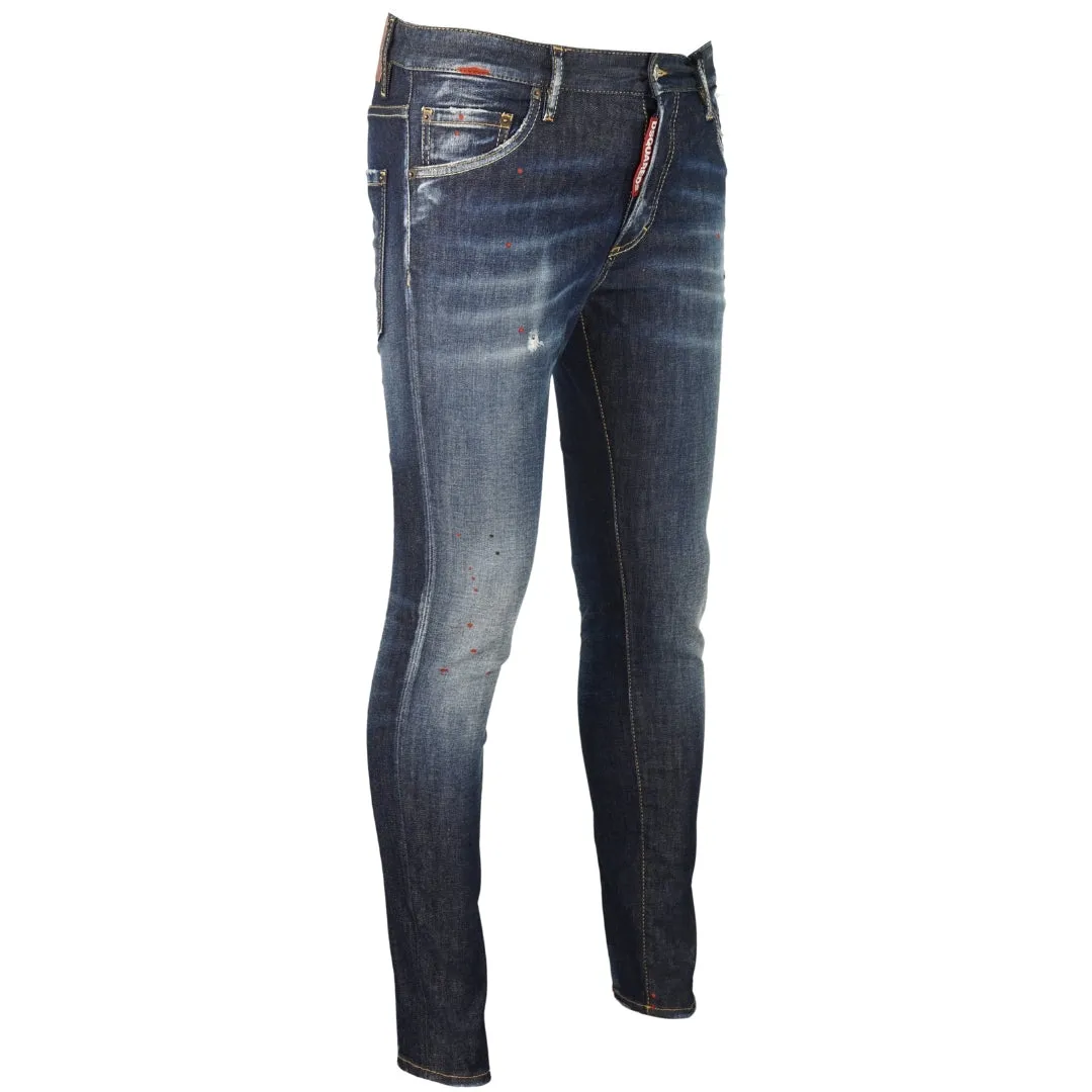 Dsquared2 Skinny Dan Jean Paint Splash Large Label Jeans