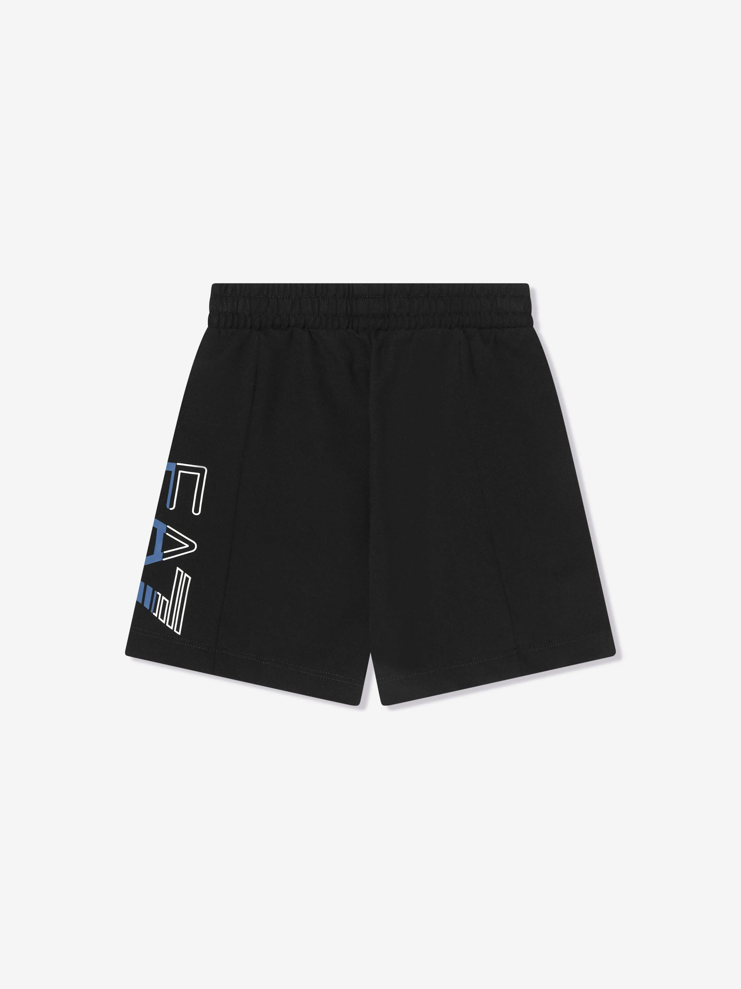 EA7 Emporio Armani Boys Oversized Logo Bermuda Shorts in Black