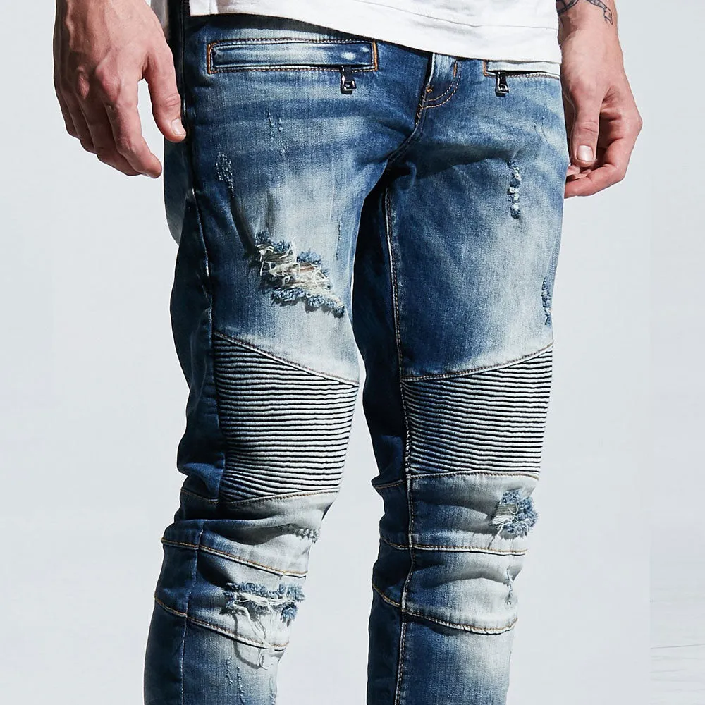 Embellish Lance Biker Denim Jeans