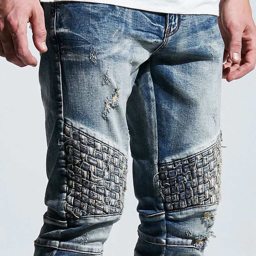 Embellish Turkish Biker Denim Jeans Blue