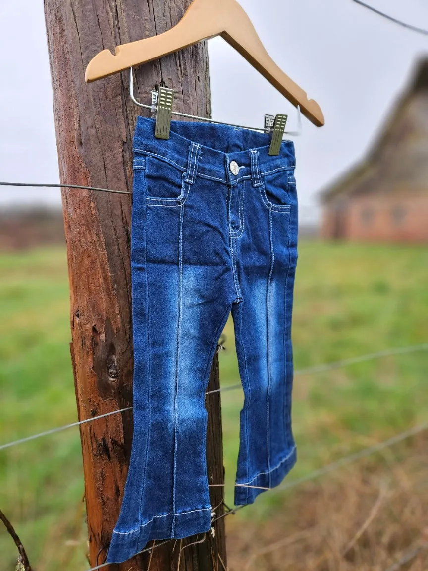 Flared Distressed Jeans