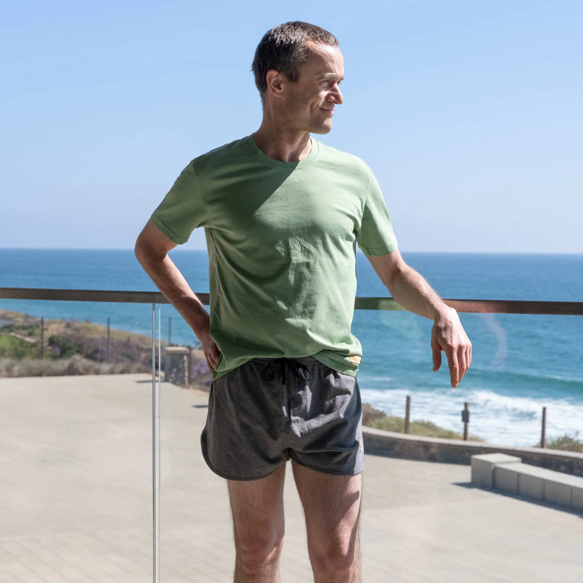 GROUSE MTN 100% Organic Cotton Running Shorts (Unlined, Unisex, 100% Biodegradable Organic Elastic & OC Thread Options)