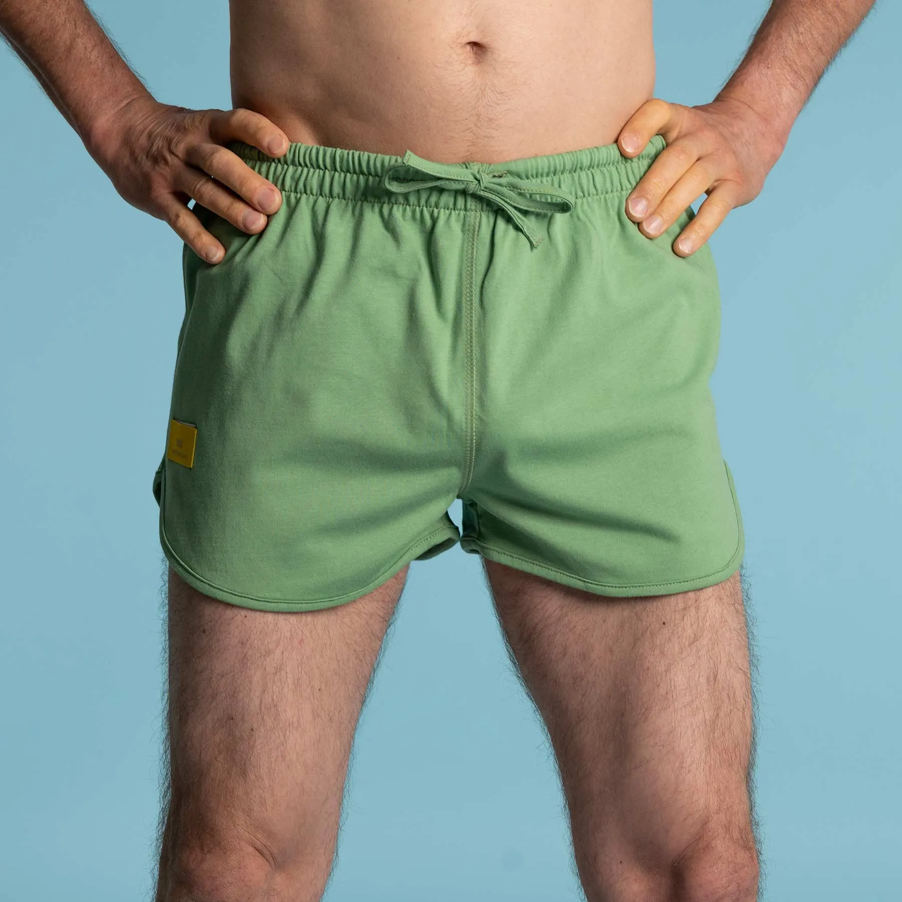 GROUSE MTN 100% Organic Cotton Running Shorts (Unlined, Unisex, 100% Biodegradable Organic Elastic & OC Thread Options)