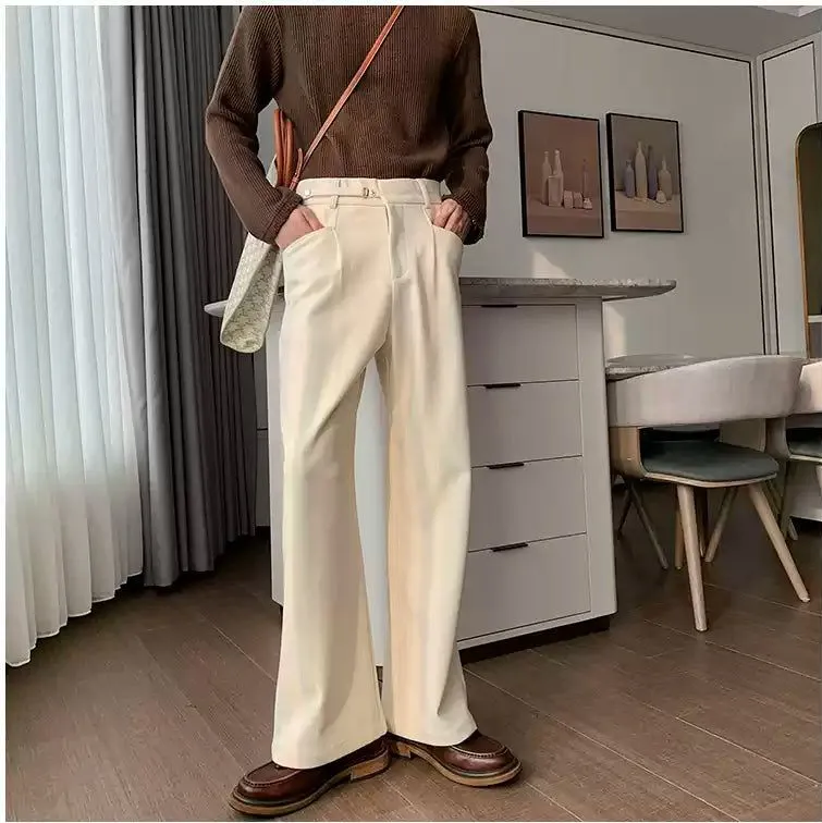 Hua Basic Straight Bootcut Trousers