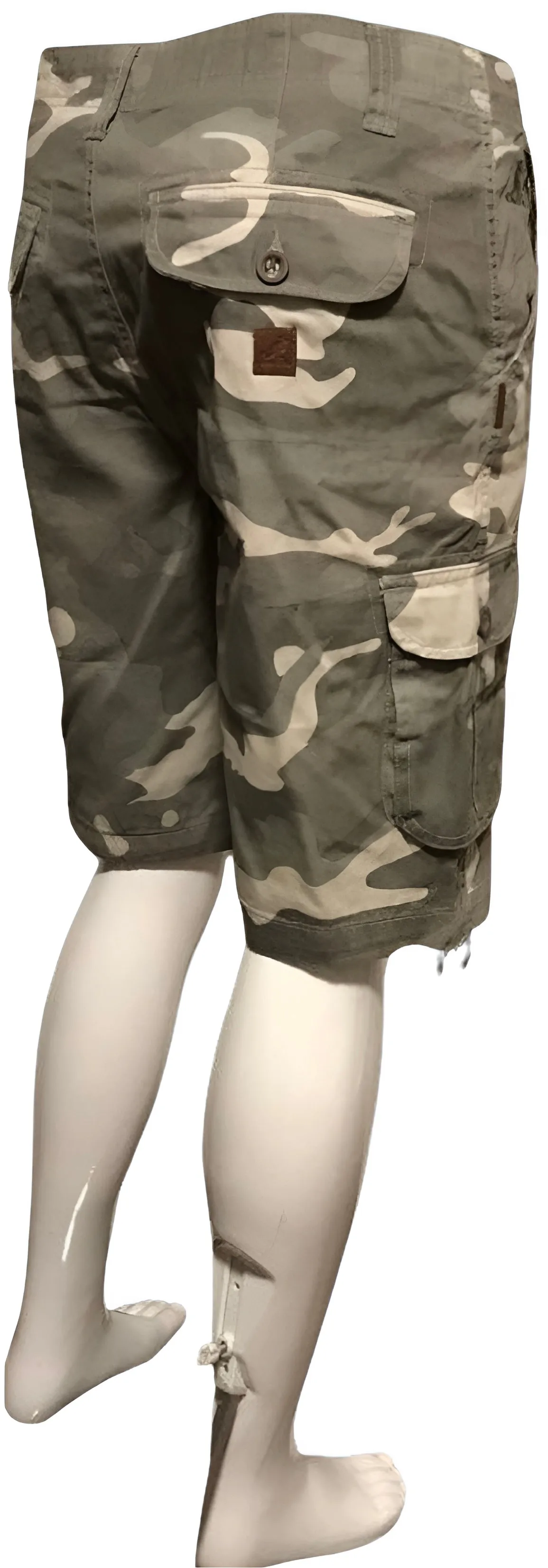 ^KANGOL^ KHAKI CAMOUFLAGE CARGO SHORTS