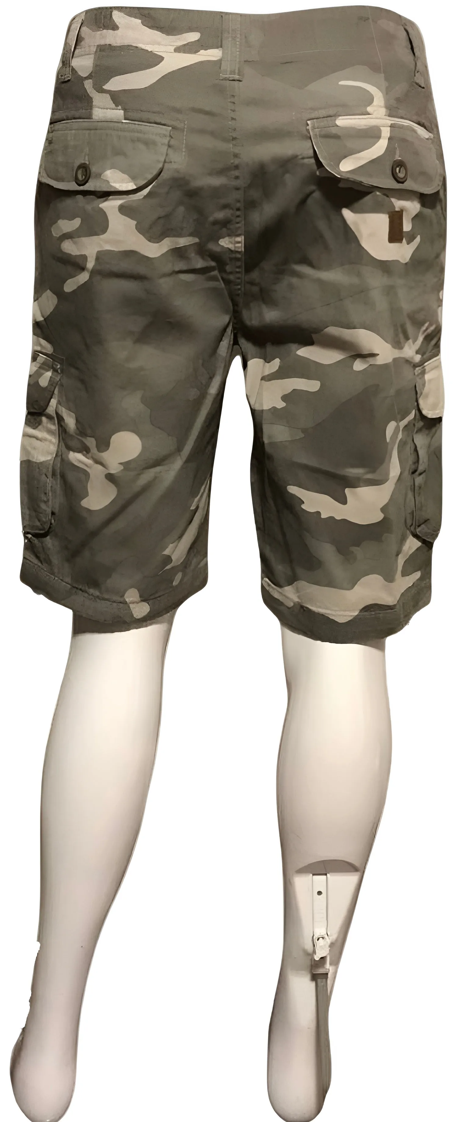 ^KANGOL^ KHAKI CAMOUFLAGE CARGO SHORTS