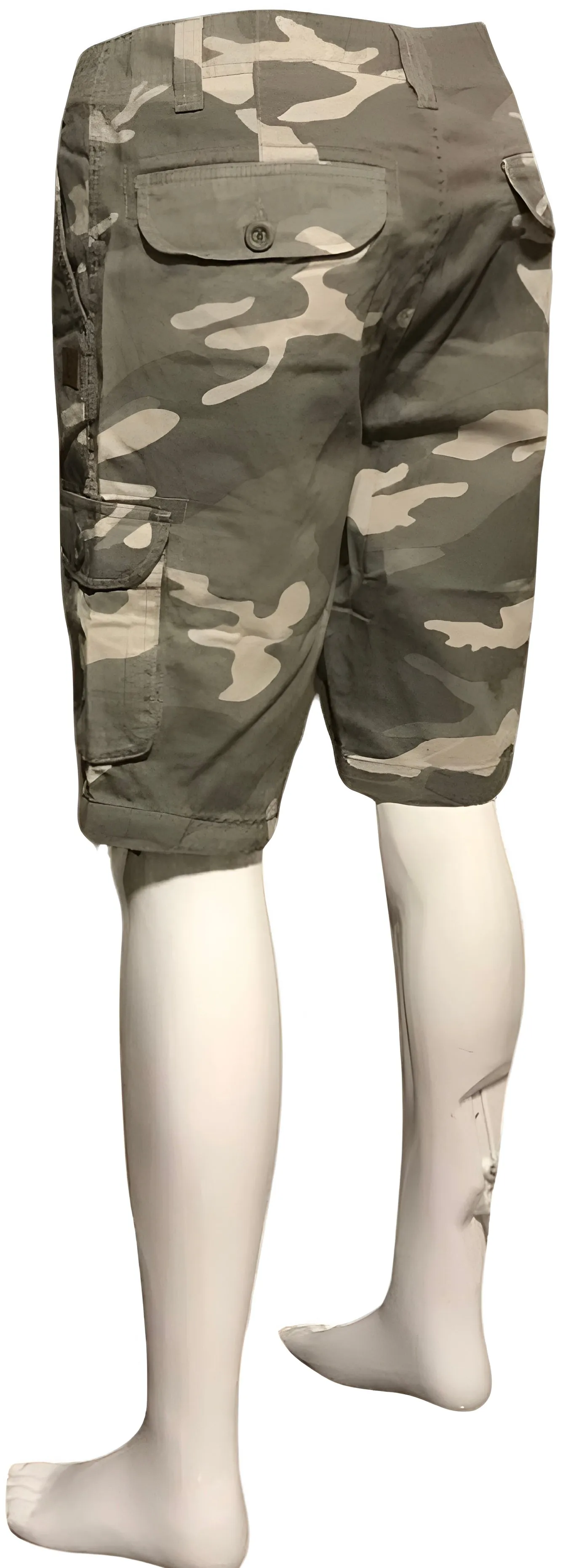 ^KANGOL^ KHAKI CAMOUFLAGE CARGO SHORTS