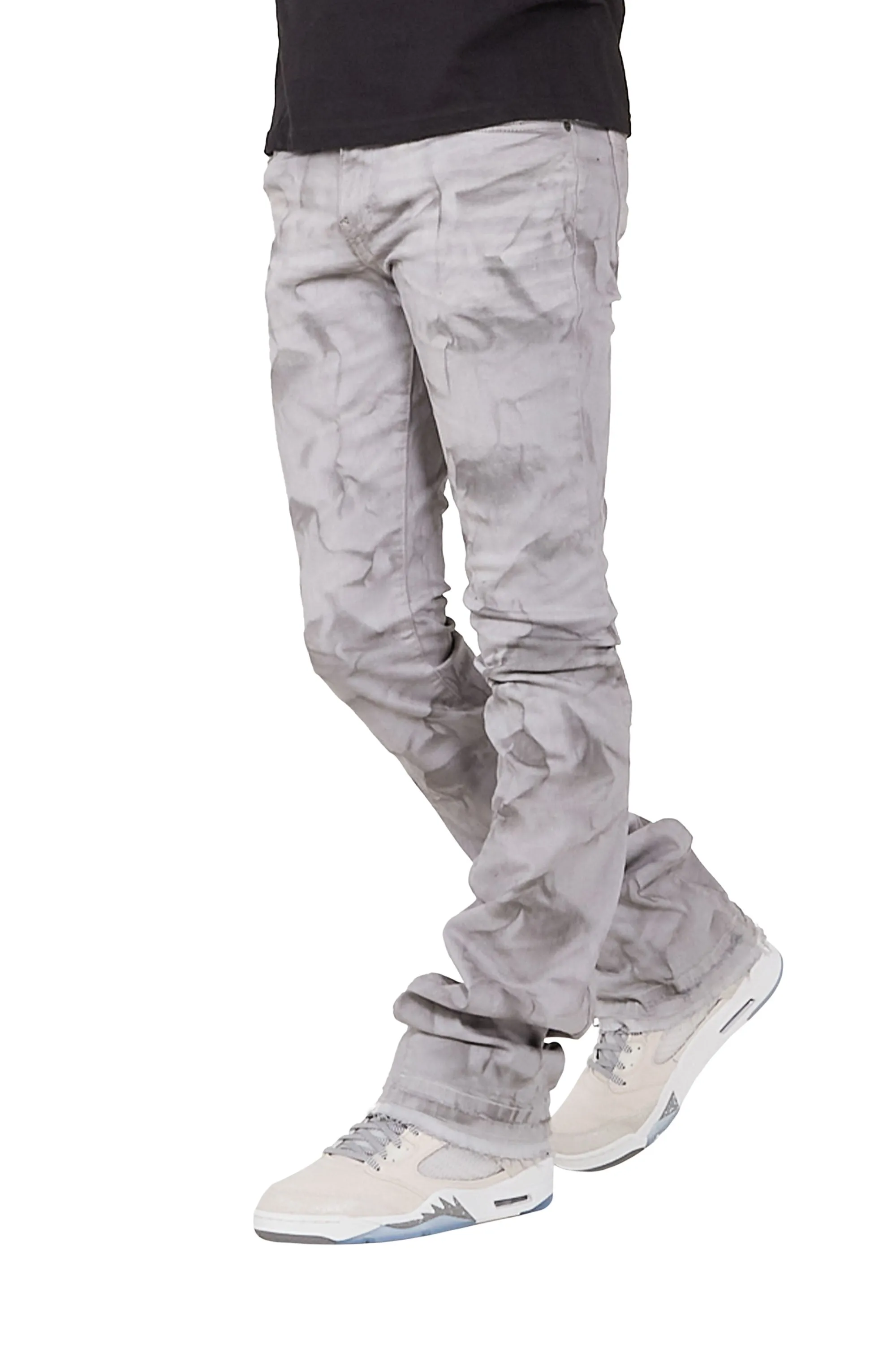 Laud Grey Stacked Flare Jean