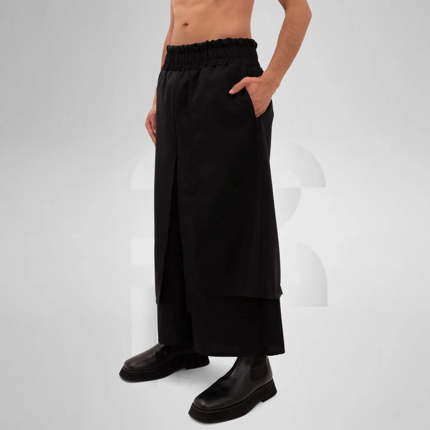 Layered Bootcut Trousers Mixed