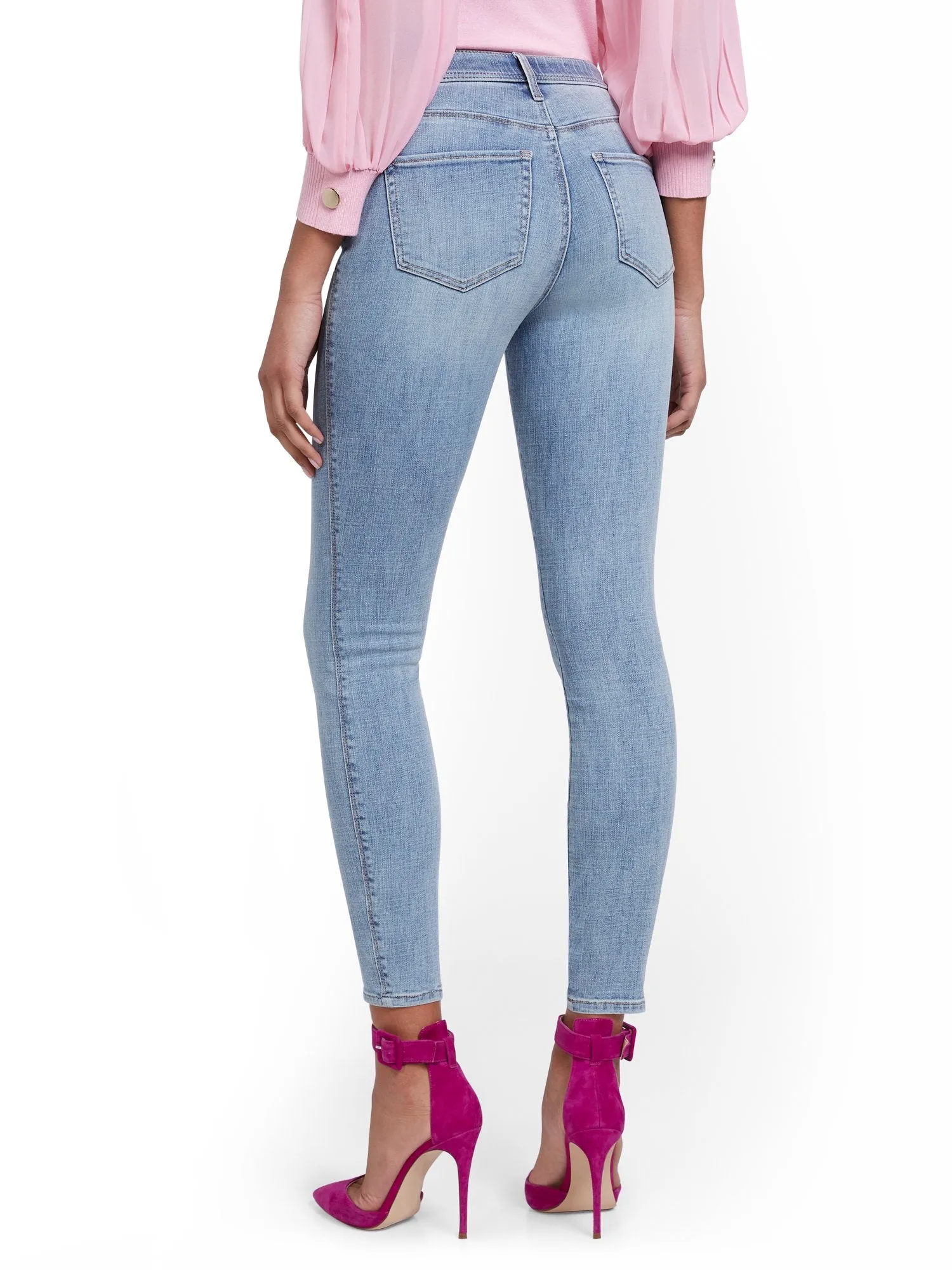 Lexi High-Waisted Super-Skinny Ankle Jeans - Blue Love