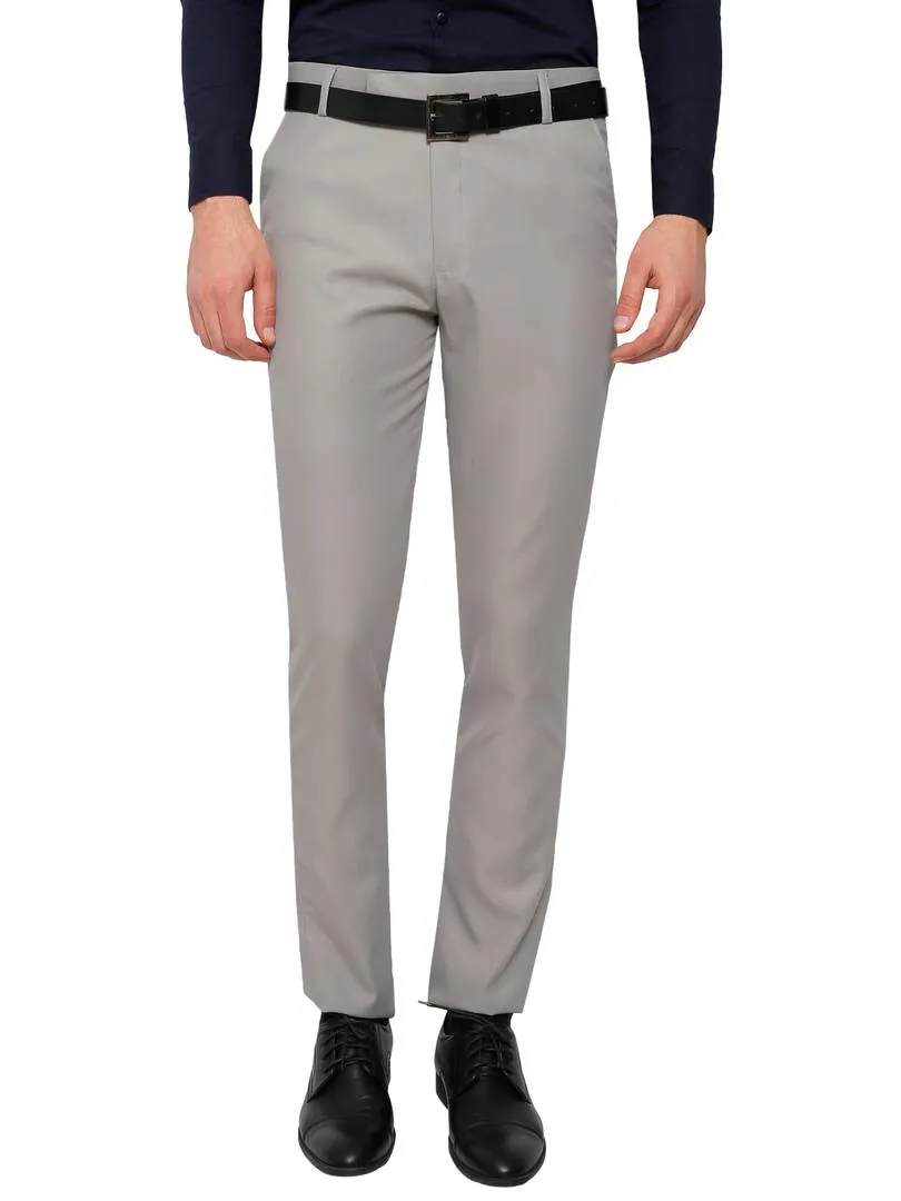 Light Grey Slim Fit Formal Trouser