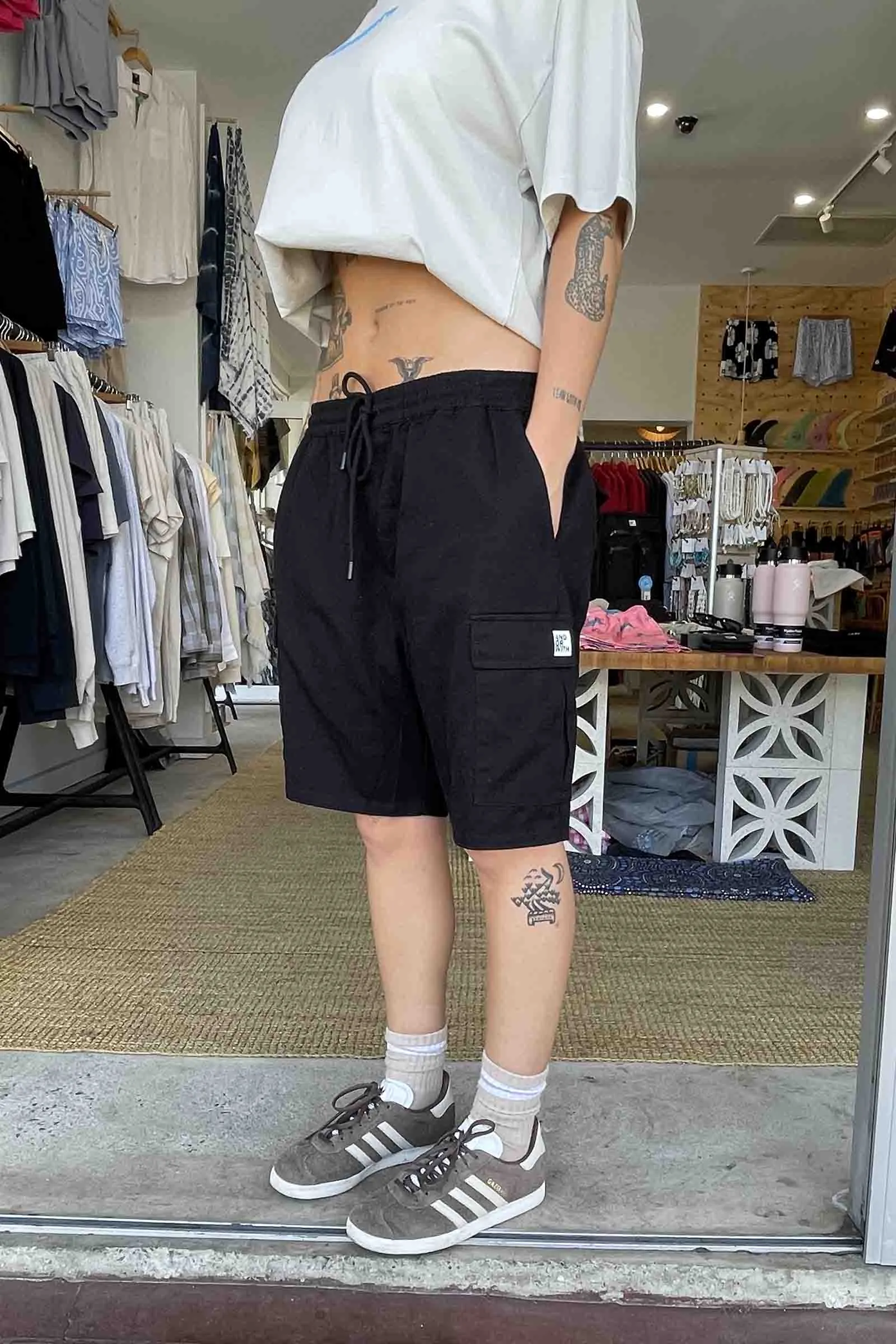 Logo Cargo Shorts Black