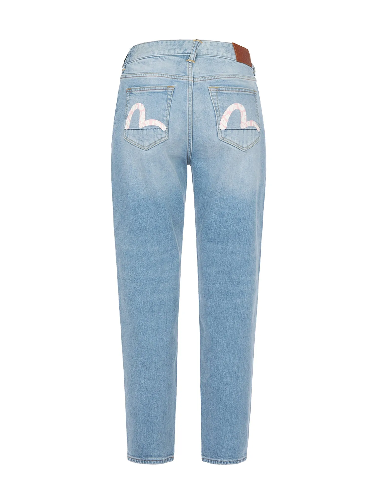 Logo-pattern Seagull Print Relax Fit Jeans