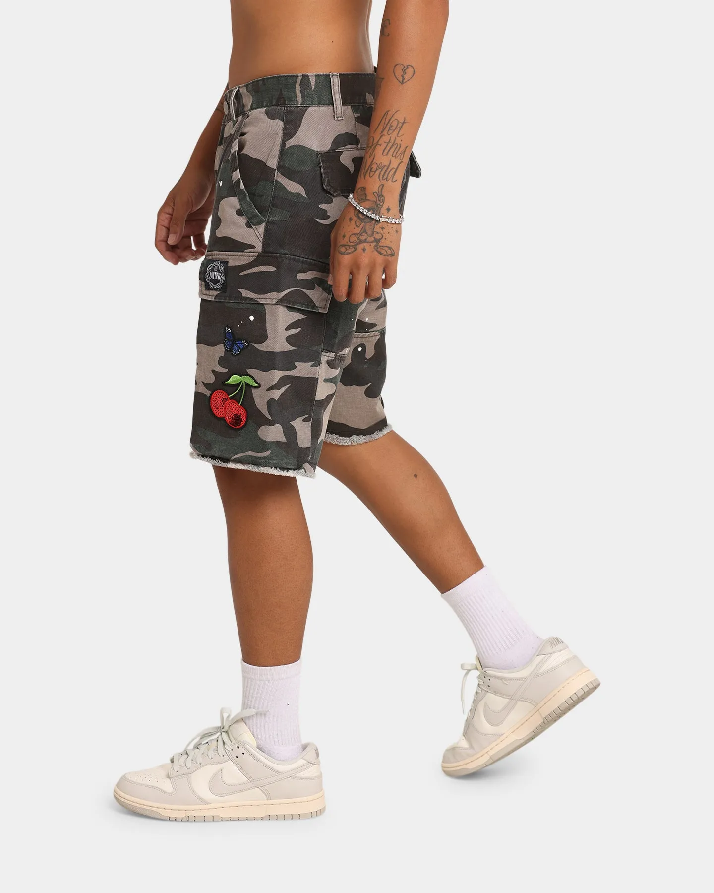 Loiter Conflict Cargo Shorts Woodland Camo