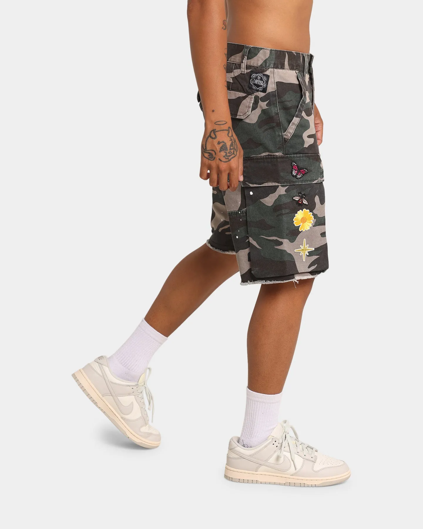 Loiter Conflict Cargo Shorts Woodland Camo