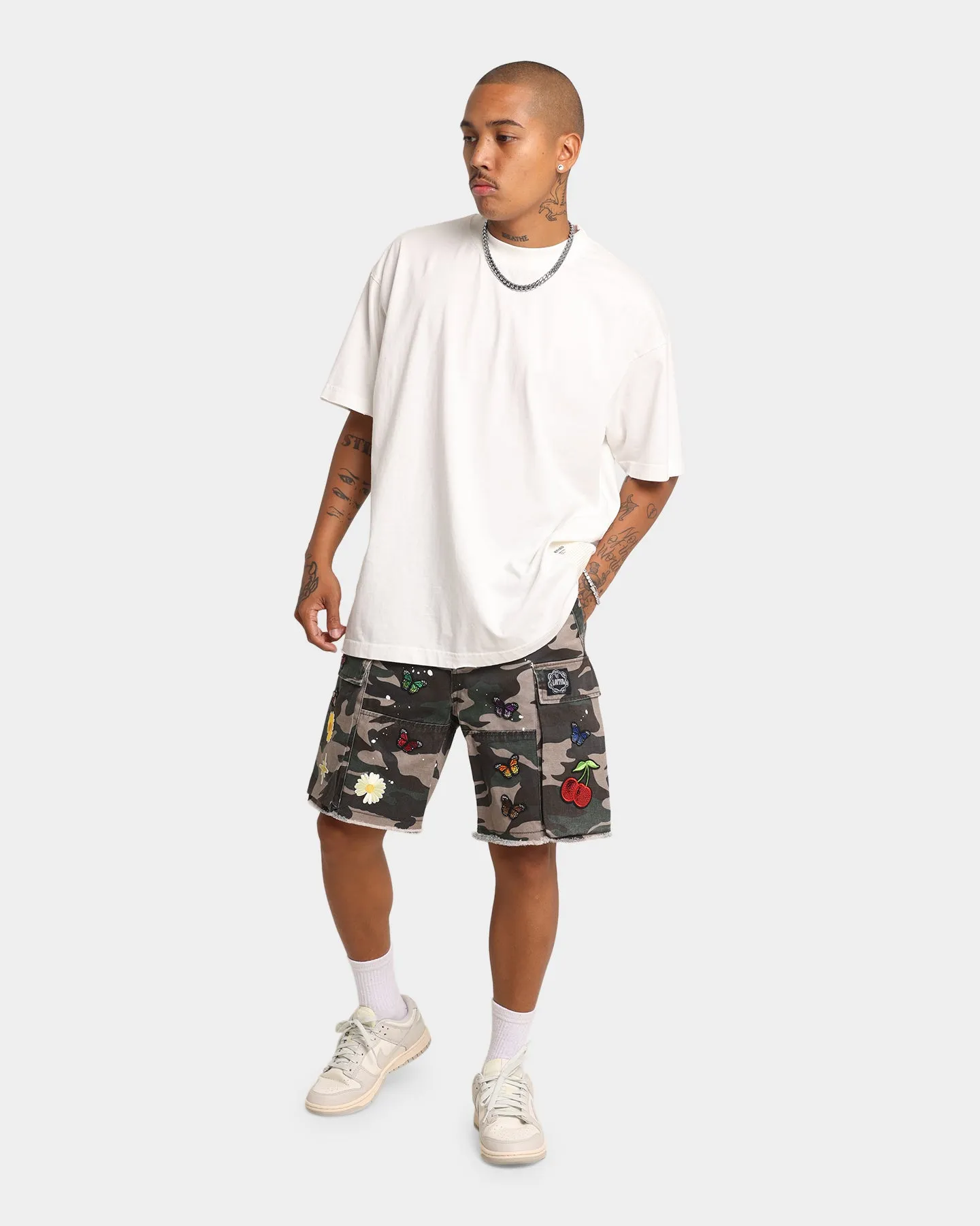 Loiter Conflict Cargo Shorts Woodland Camo