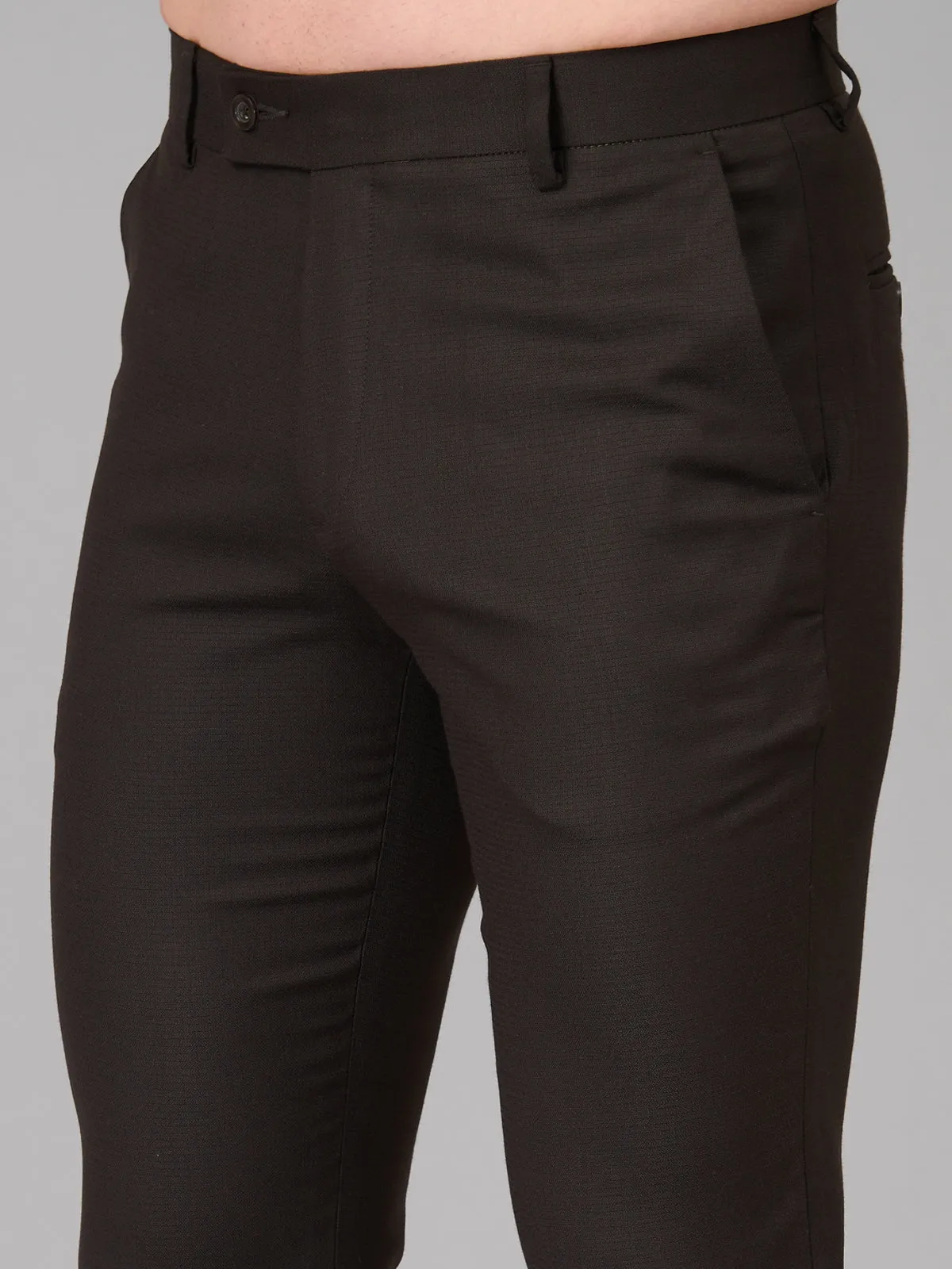 Men Brown Comfort Fit Trouser (GBFRMTR1201 )