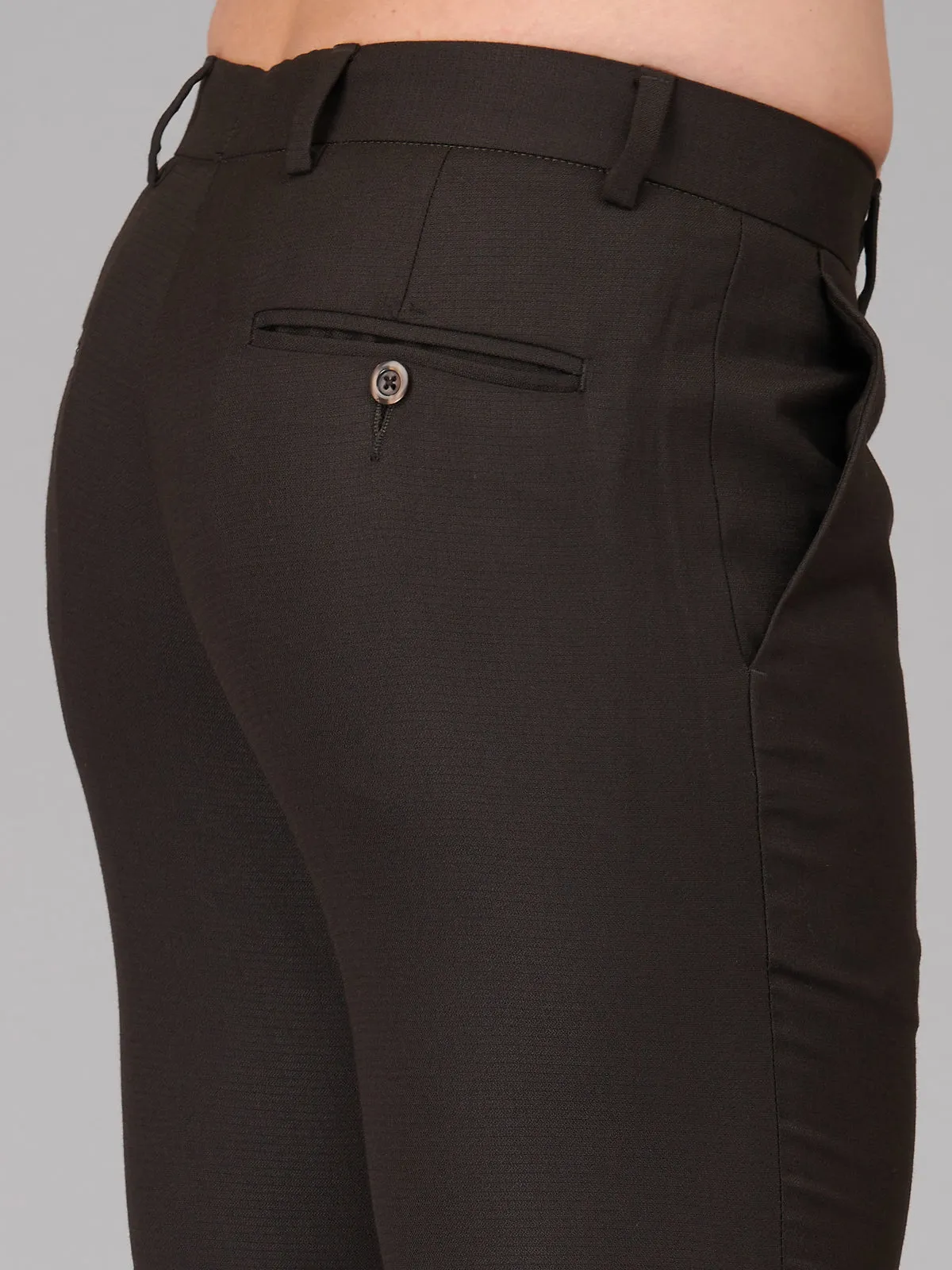 Men Brown Comfort Fit Trouser (GBFRMTR1201 )