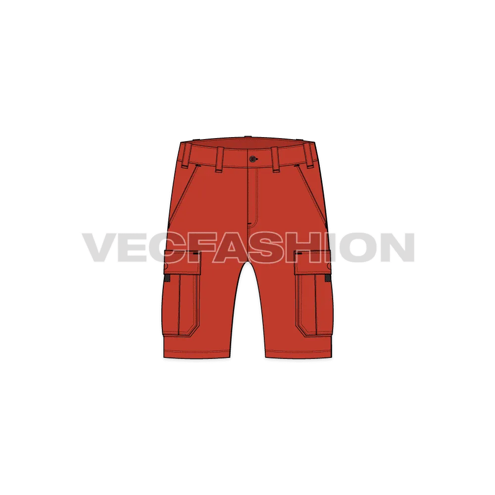 Mens Cargo Shorts Mid Thigh Length