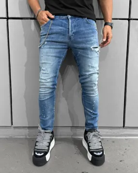 Men's Skinny Jeans Ice Blue #16135