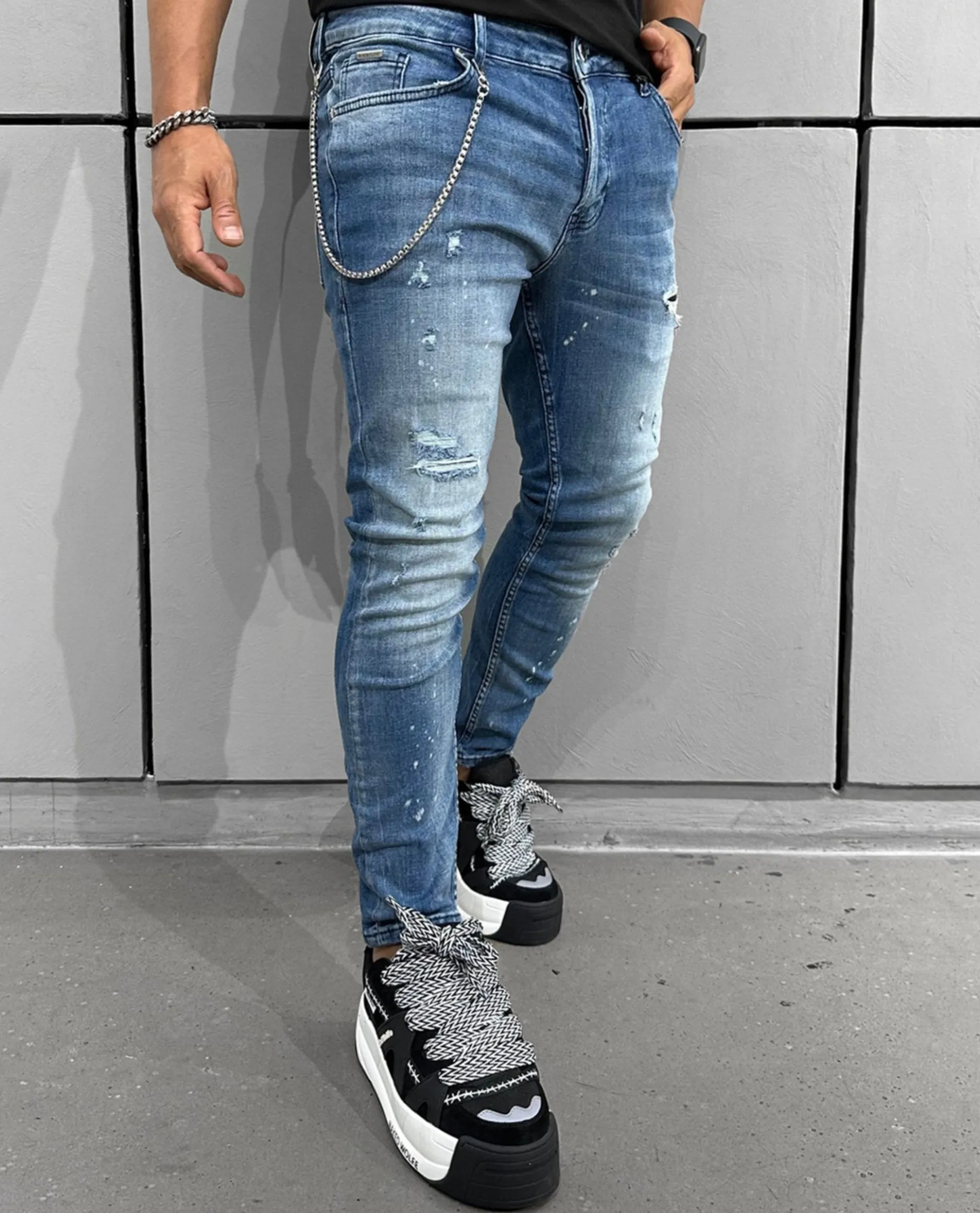 Men's Skinny Jeans Ice Blue #16135