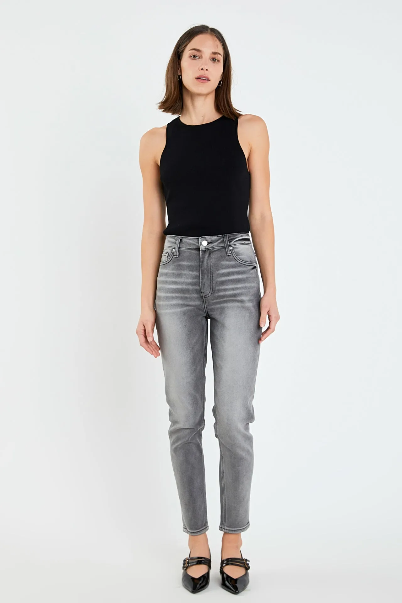 Midi Rise Skinny Jeans