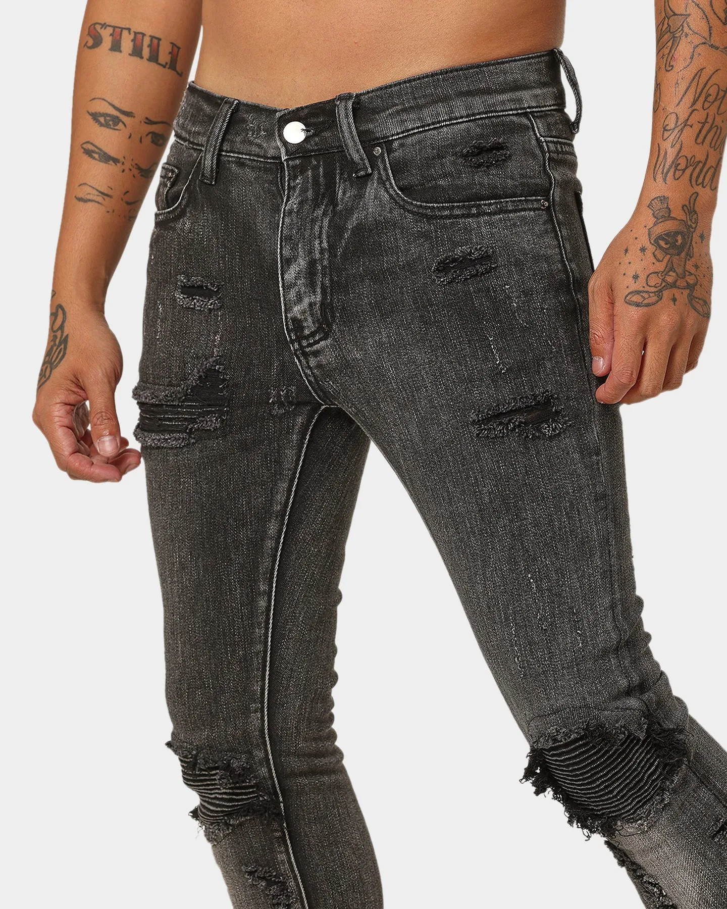 MNML X162 Stretch Denim Jeans Black