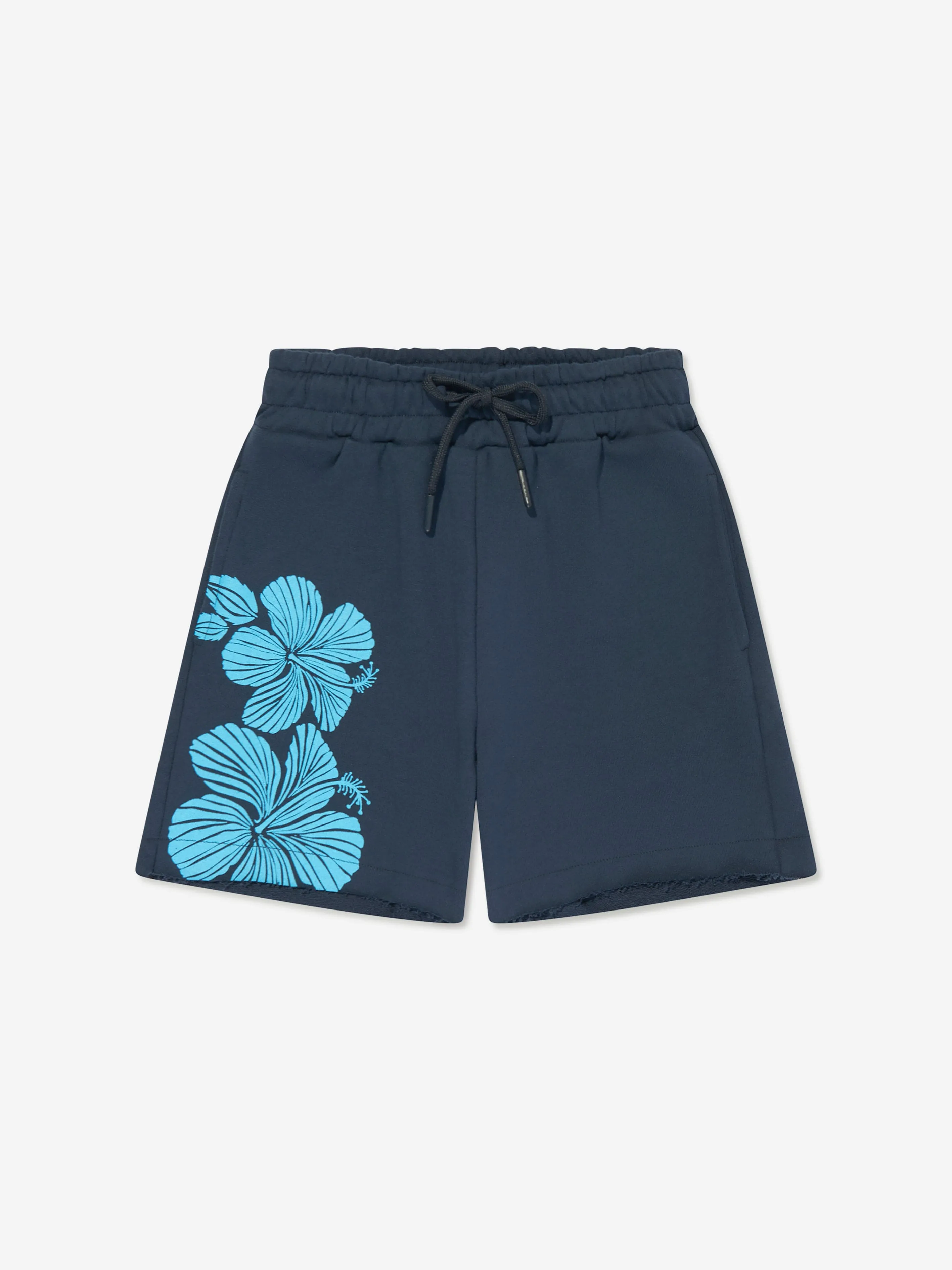 MSGM Boys Fleece Bermuda Shorts in Navy