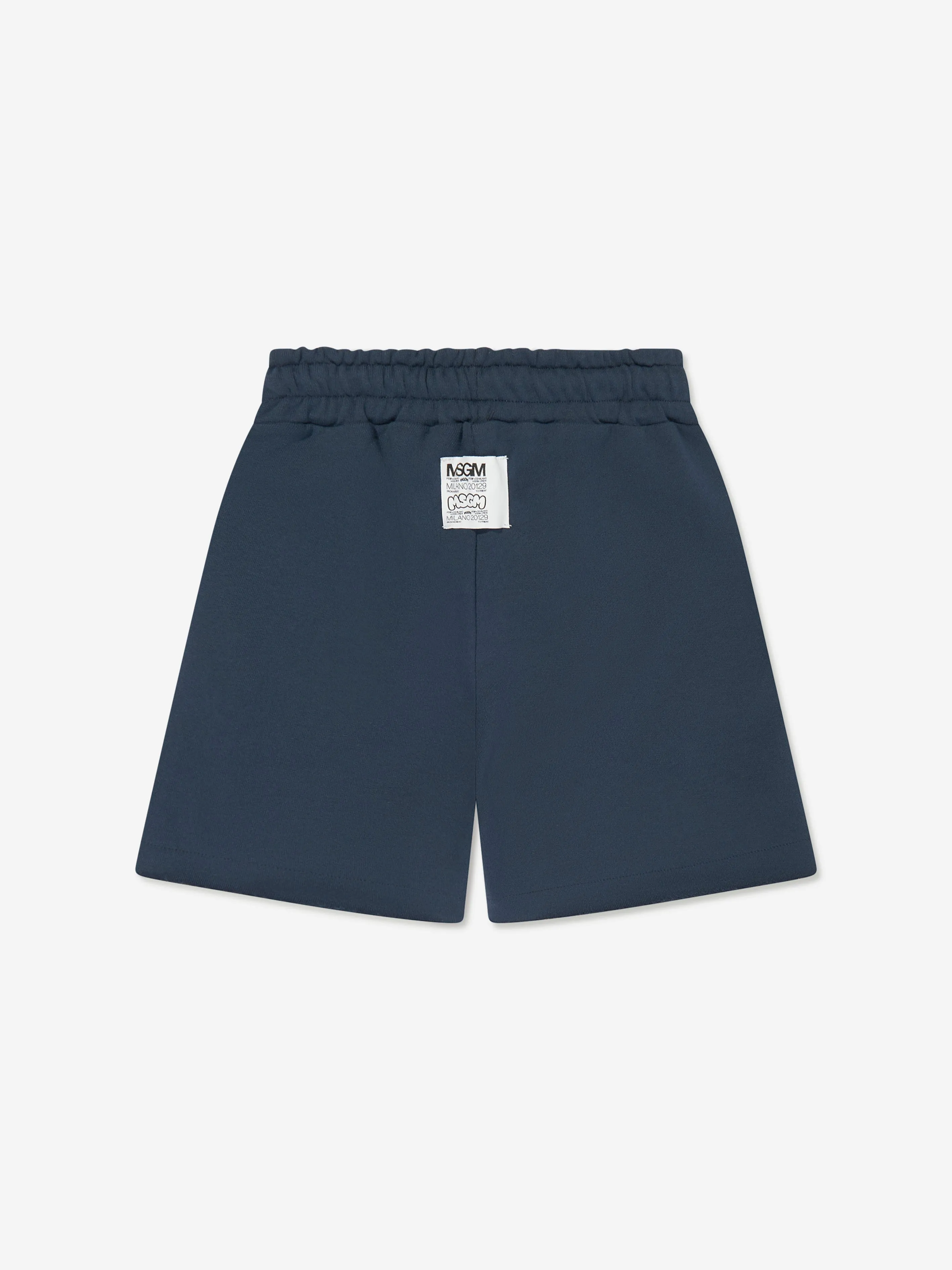 MSGM Boys Fleece Bermuda Shorts in Navy