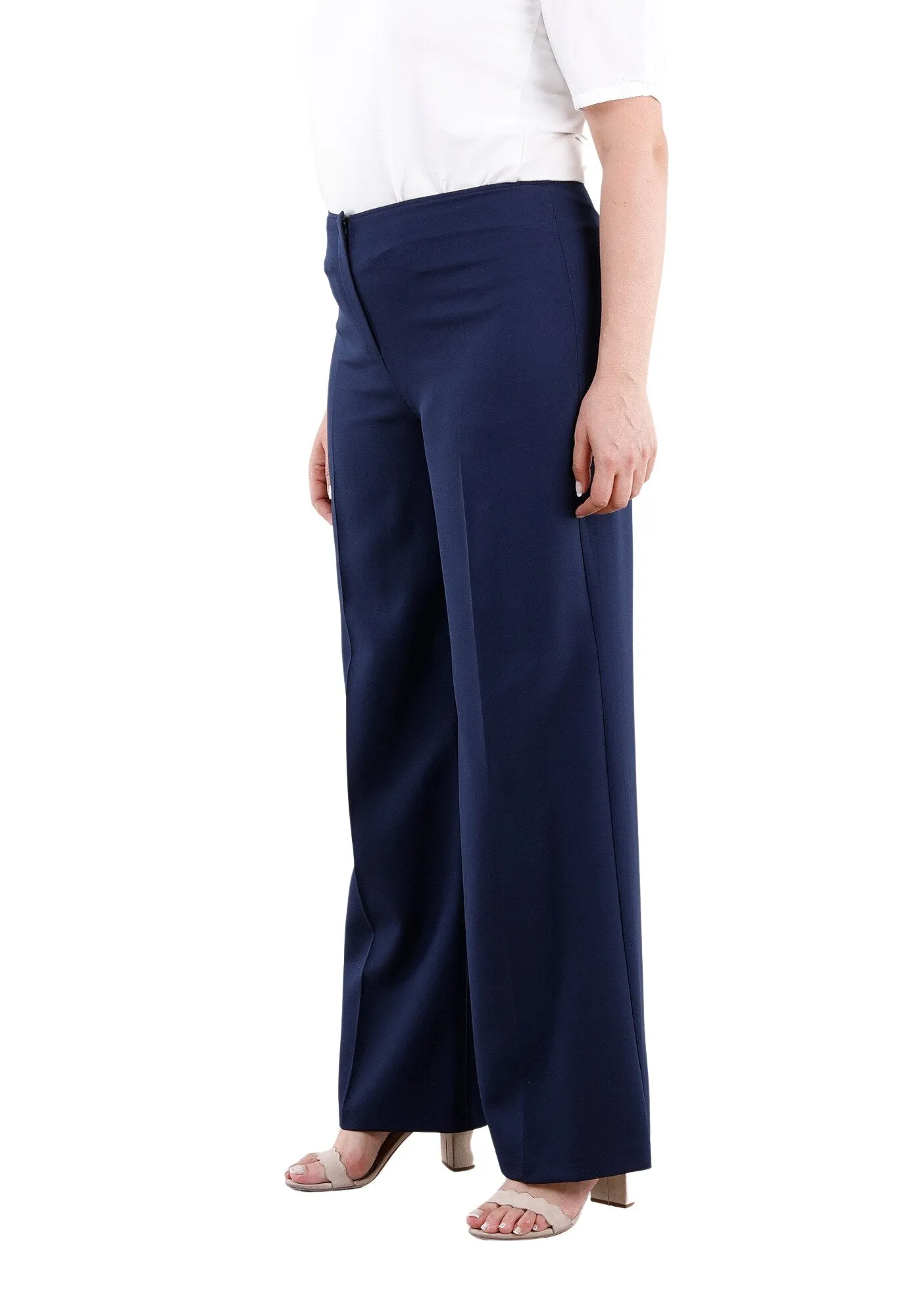 Navy Blue Wide Leg Pants - Regular & Plus Size Flare Trousers