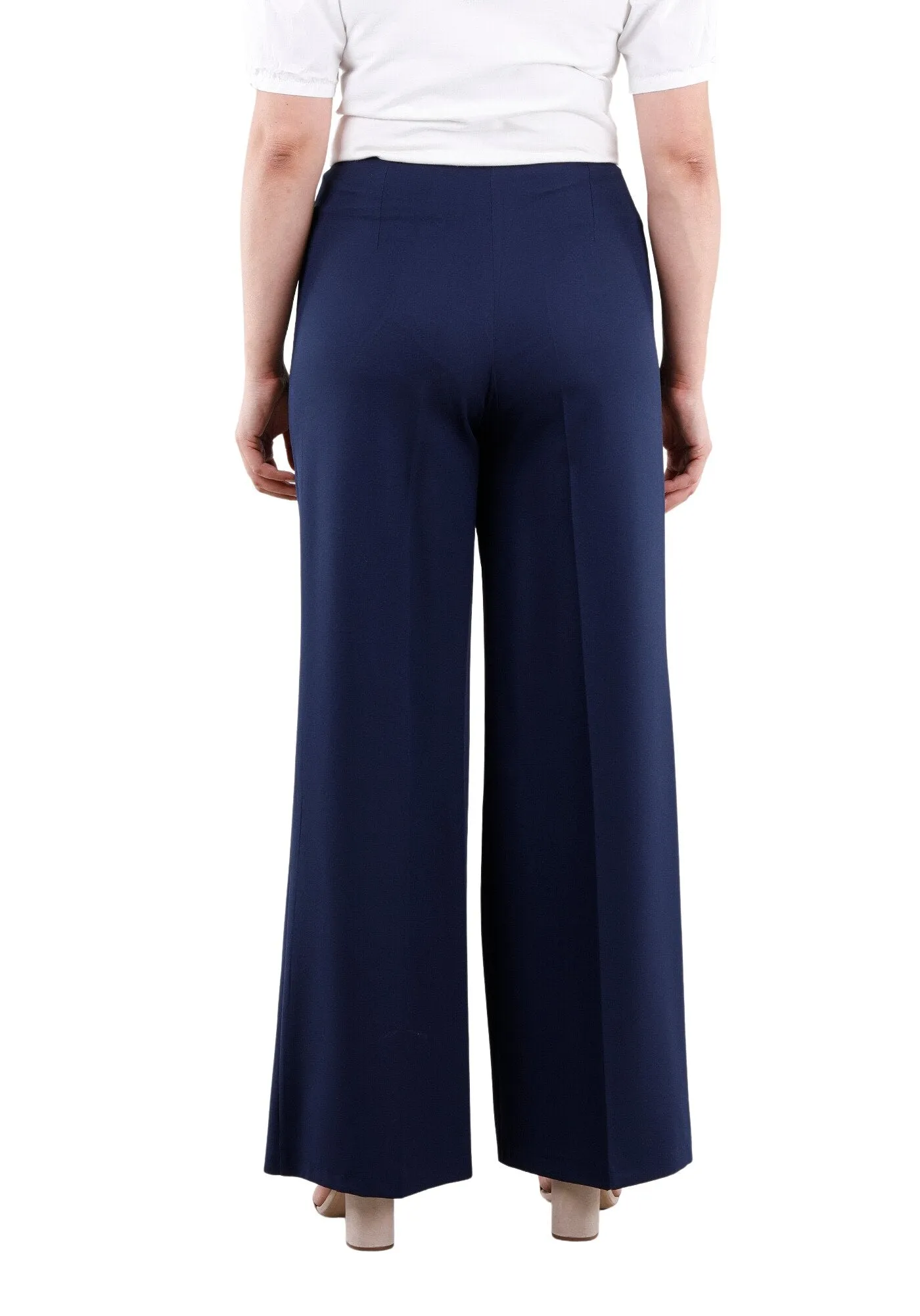 Navy Blue Wide Leg Pants - Regular & Plus Size Flare Trousers