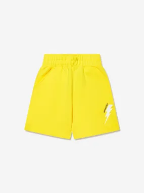 Neil Barrett Boys Thunderblot Bermuda Shorts in Yellow