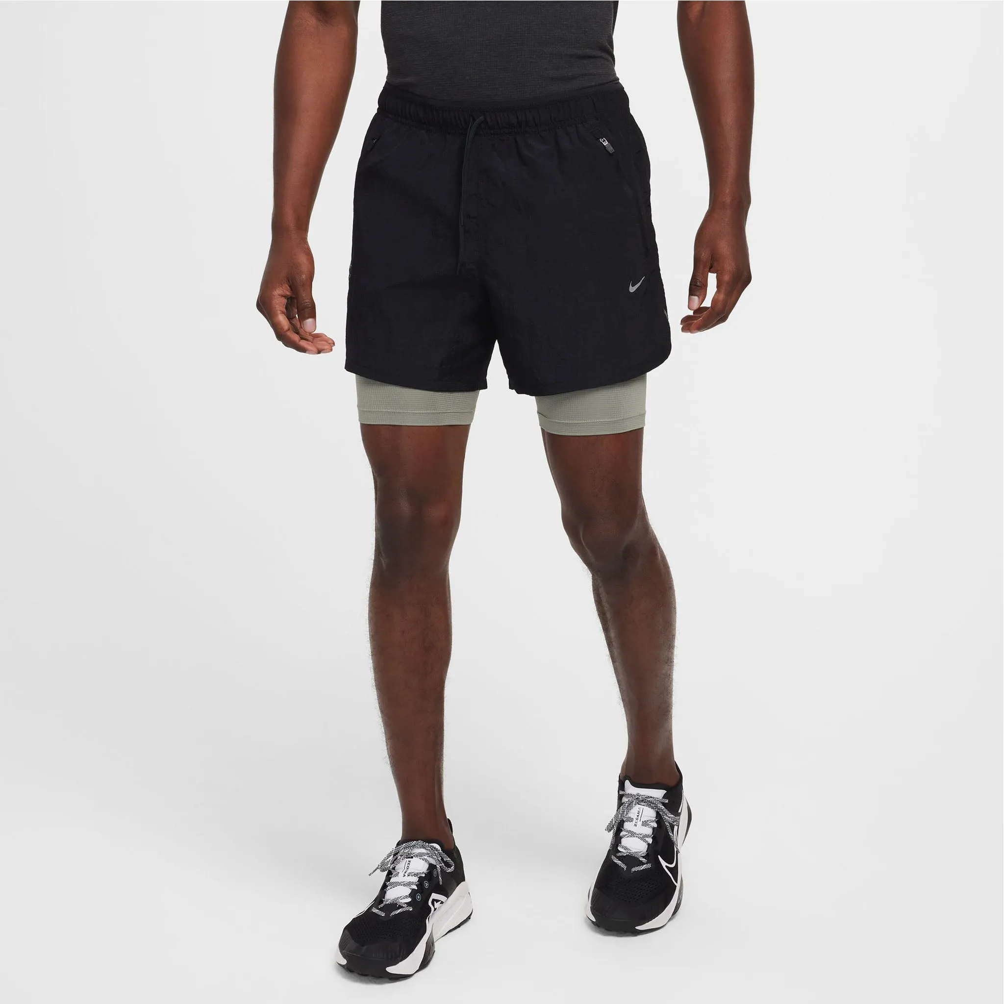 Nike | Men's Dri-FIT Water-Repellent Running Division Stride 5" 2-in-1 Running Shorts - Black