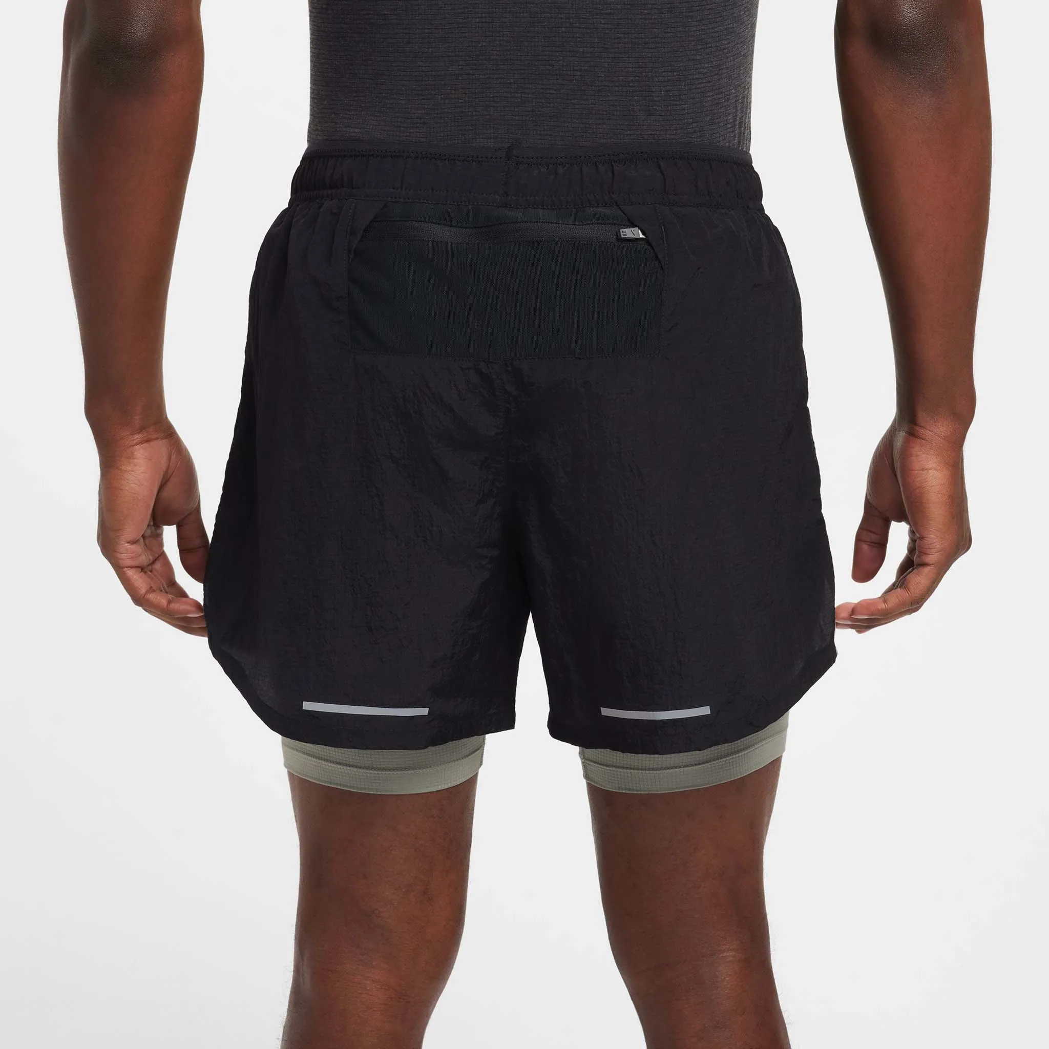 Nike | Men's Dri-FIT Water-Repellent Running Division Stride 5" 2-in-1 Running Shorts - Black