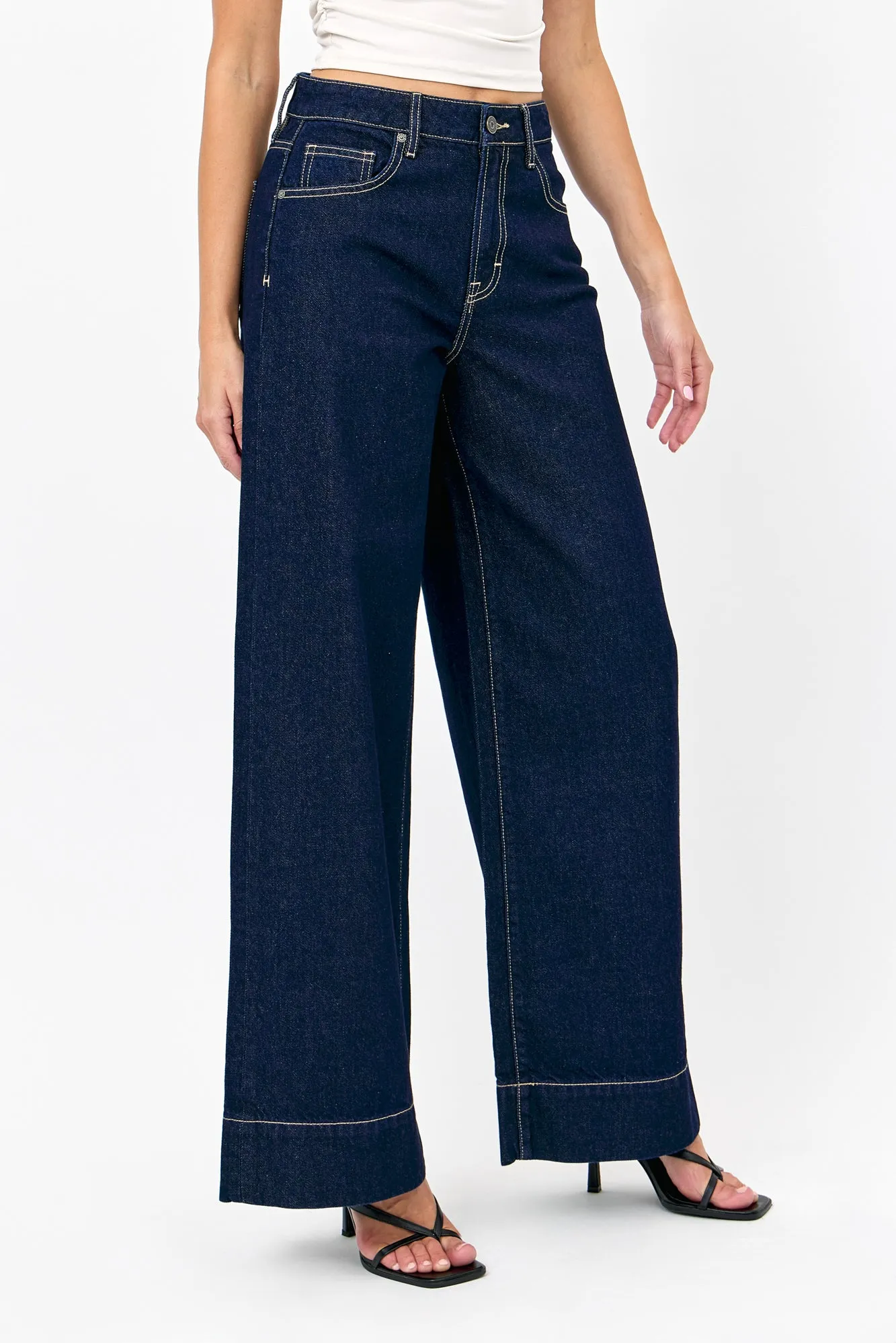 [NORI] Rinse Wash Clean Classic Wideleg Jean